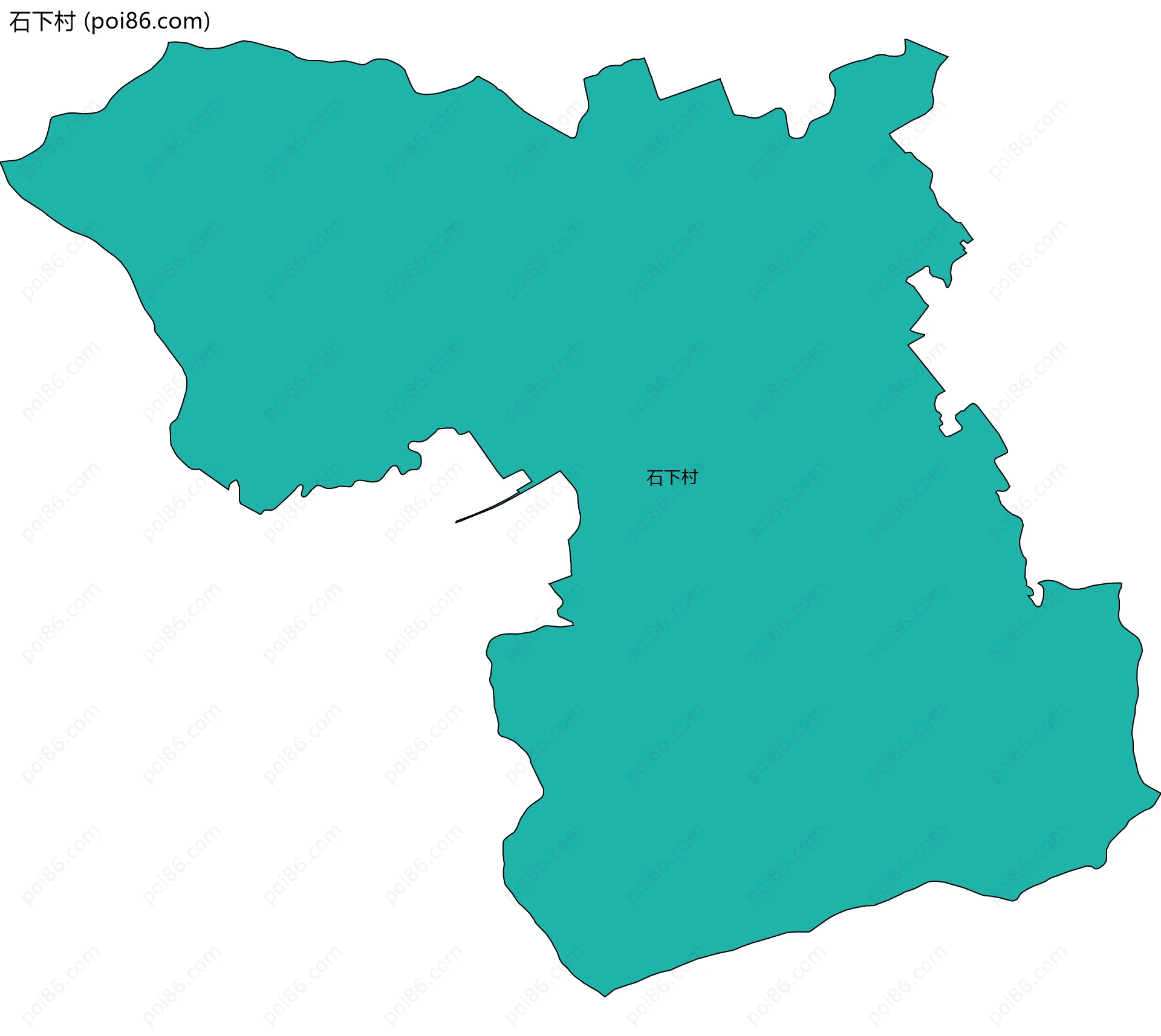 石下村边界地图