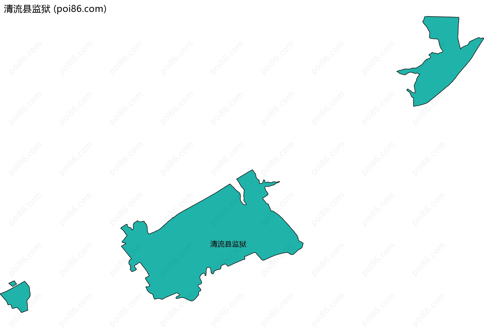 清流县监狱边界地图