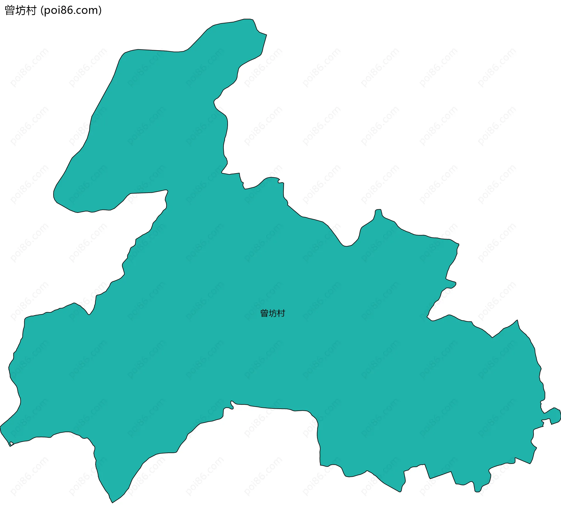 曾坊村边界地图