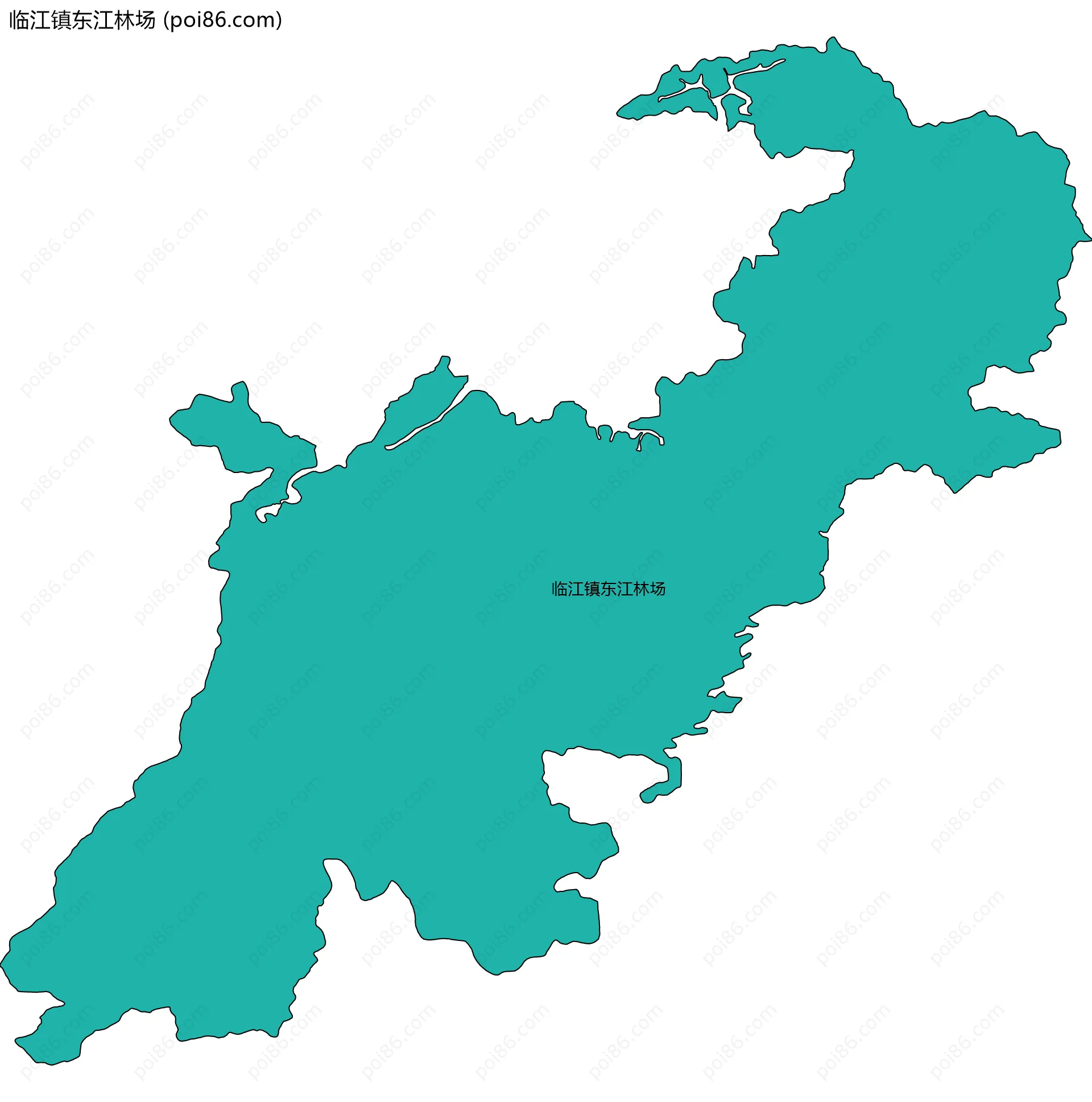 临江镇东江林场边界地图
