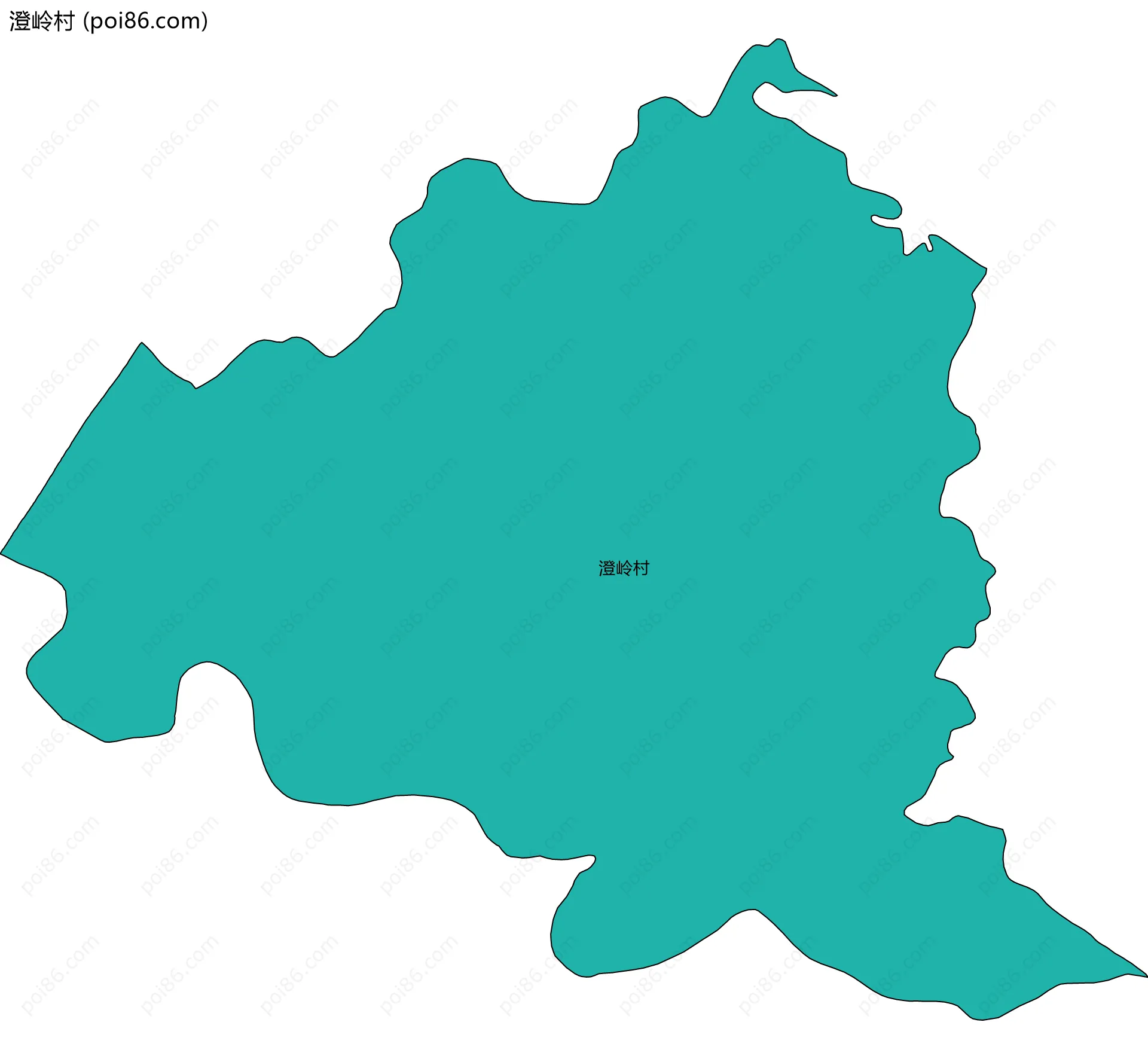 澄岭村边界地图
