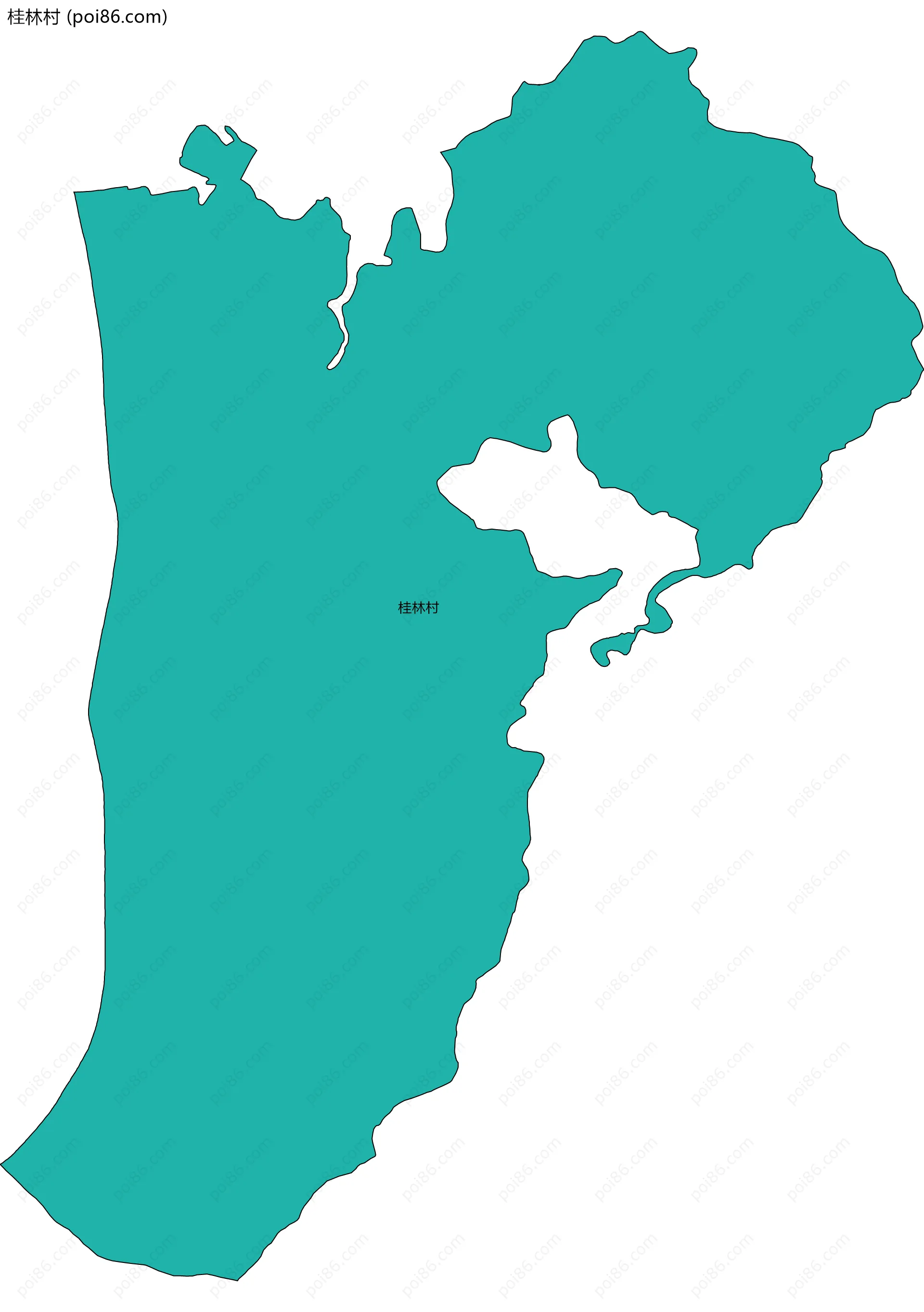 桂林村边界地图