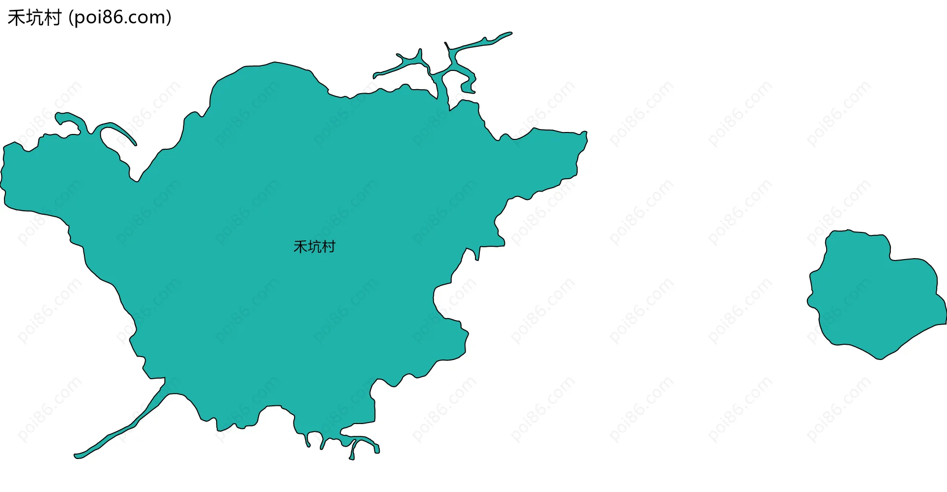 禾坑村边界地图