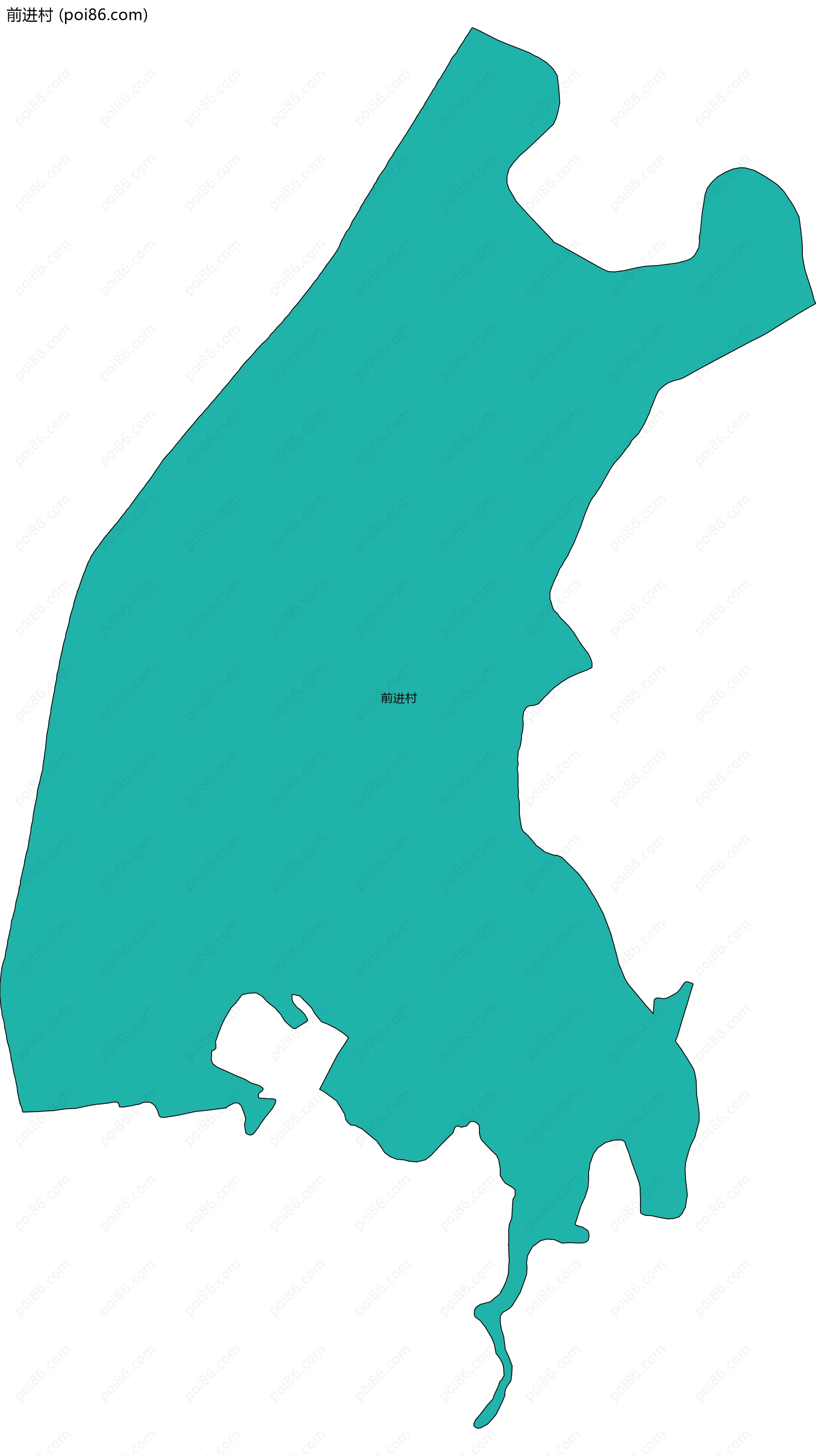 前进村边界地图