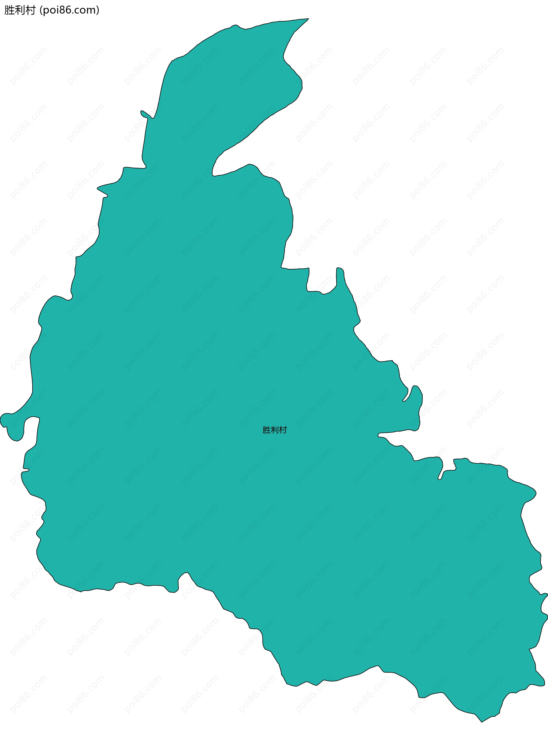 胜利村边界地图
