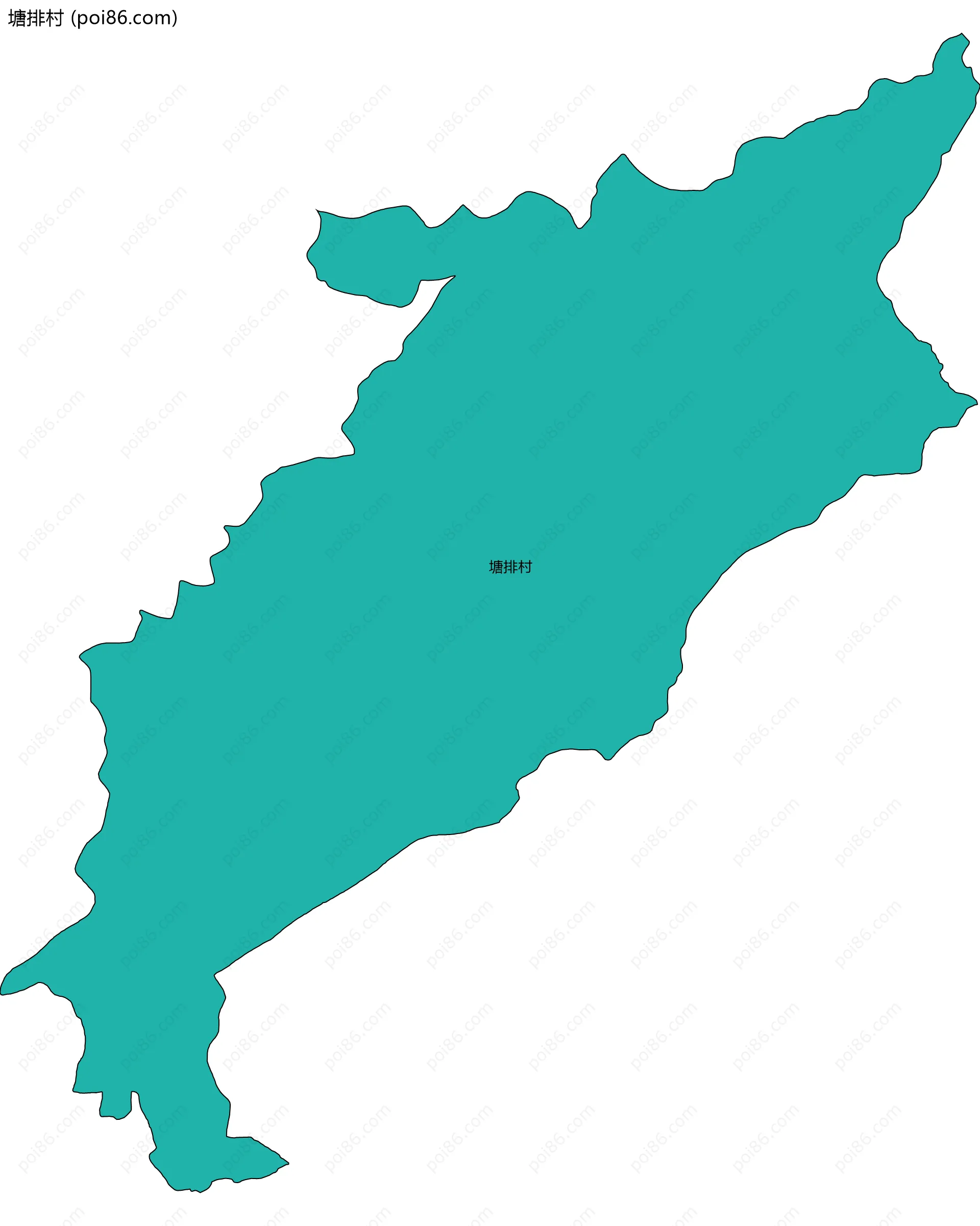 塘排村边界地图