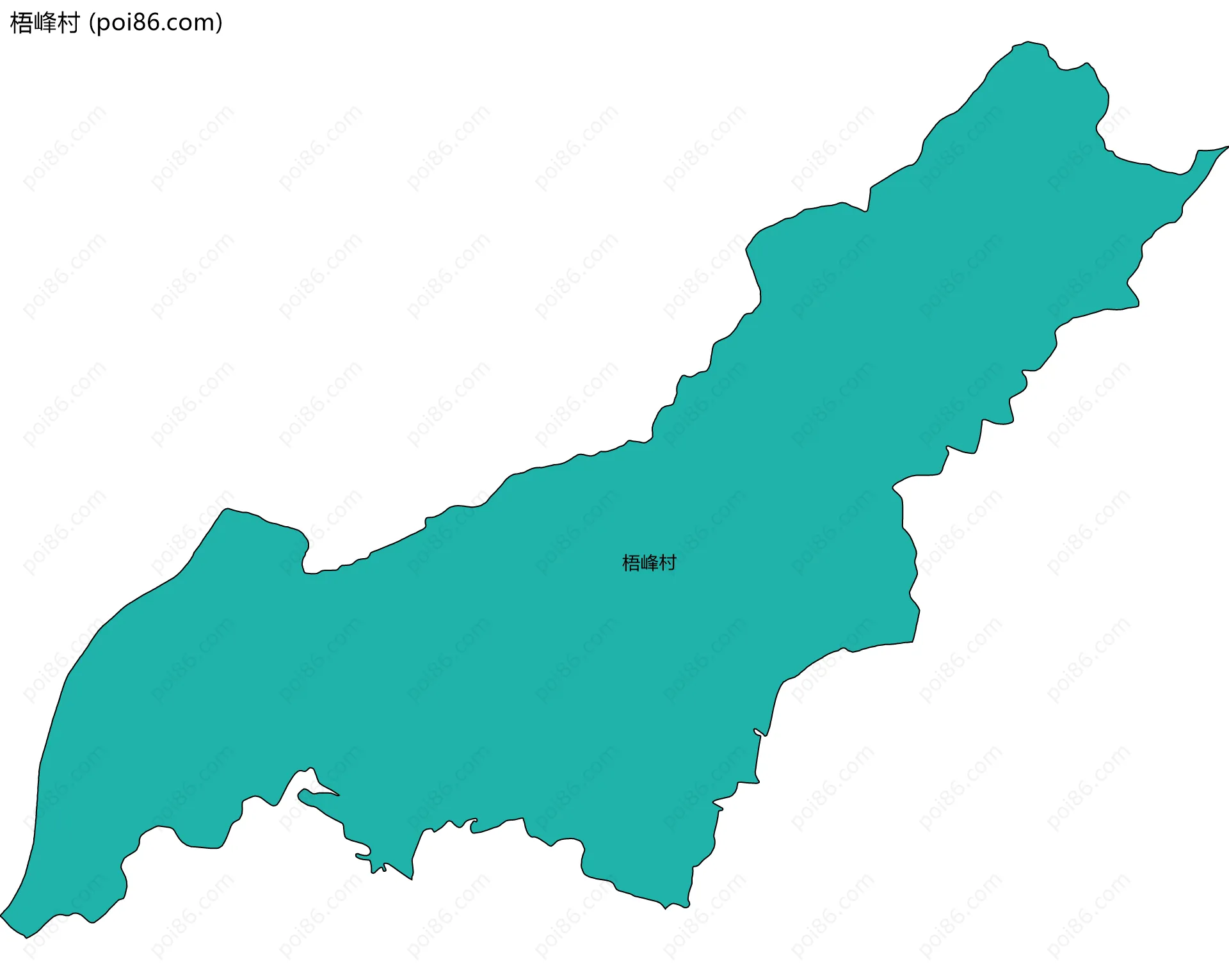 梧峰村边界地图