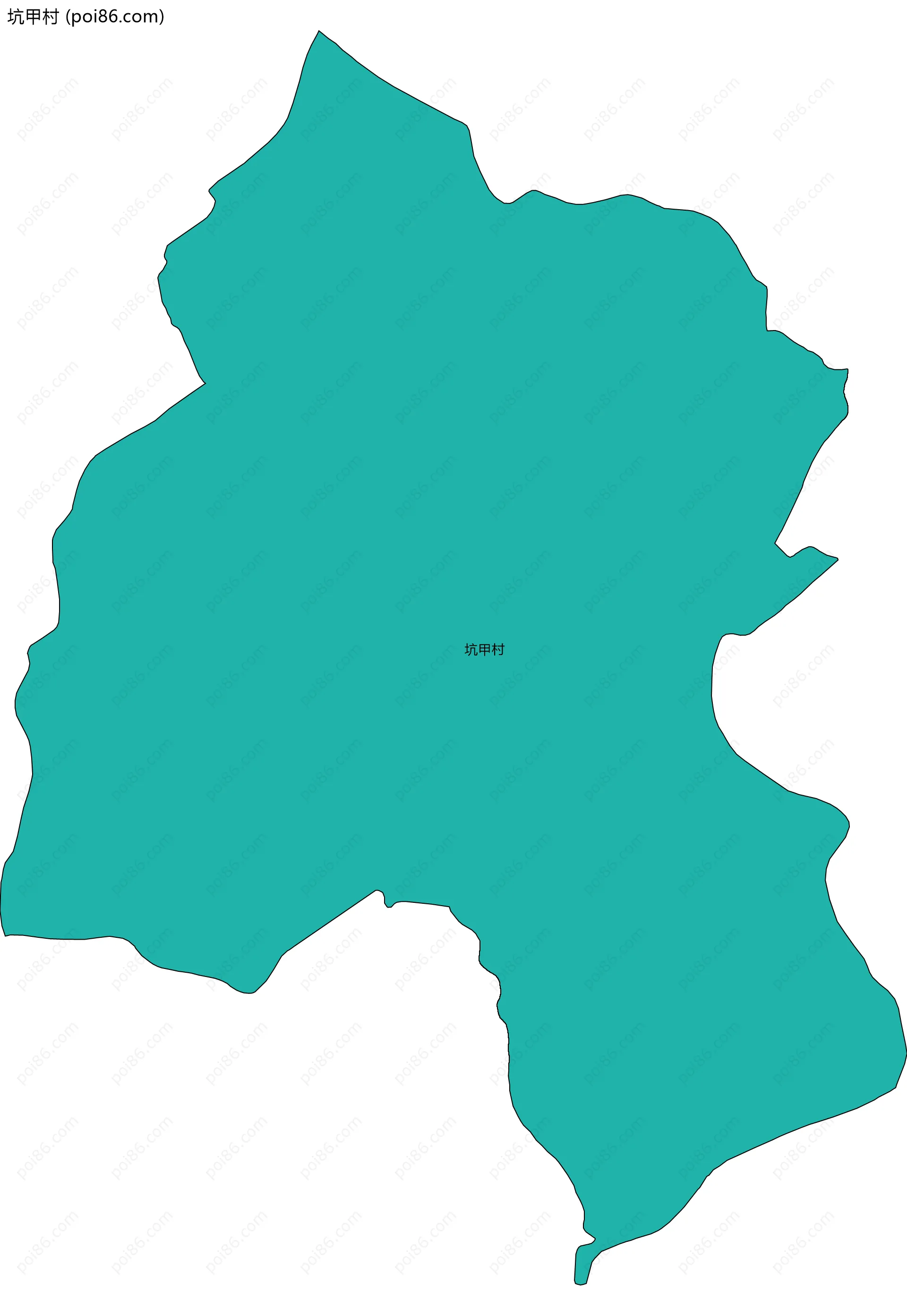 坑甲村边界地图