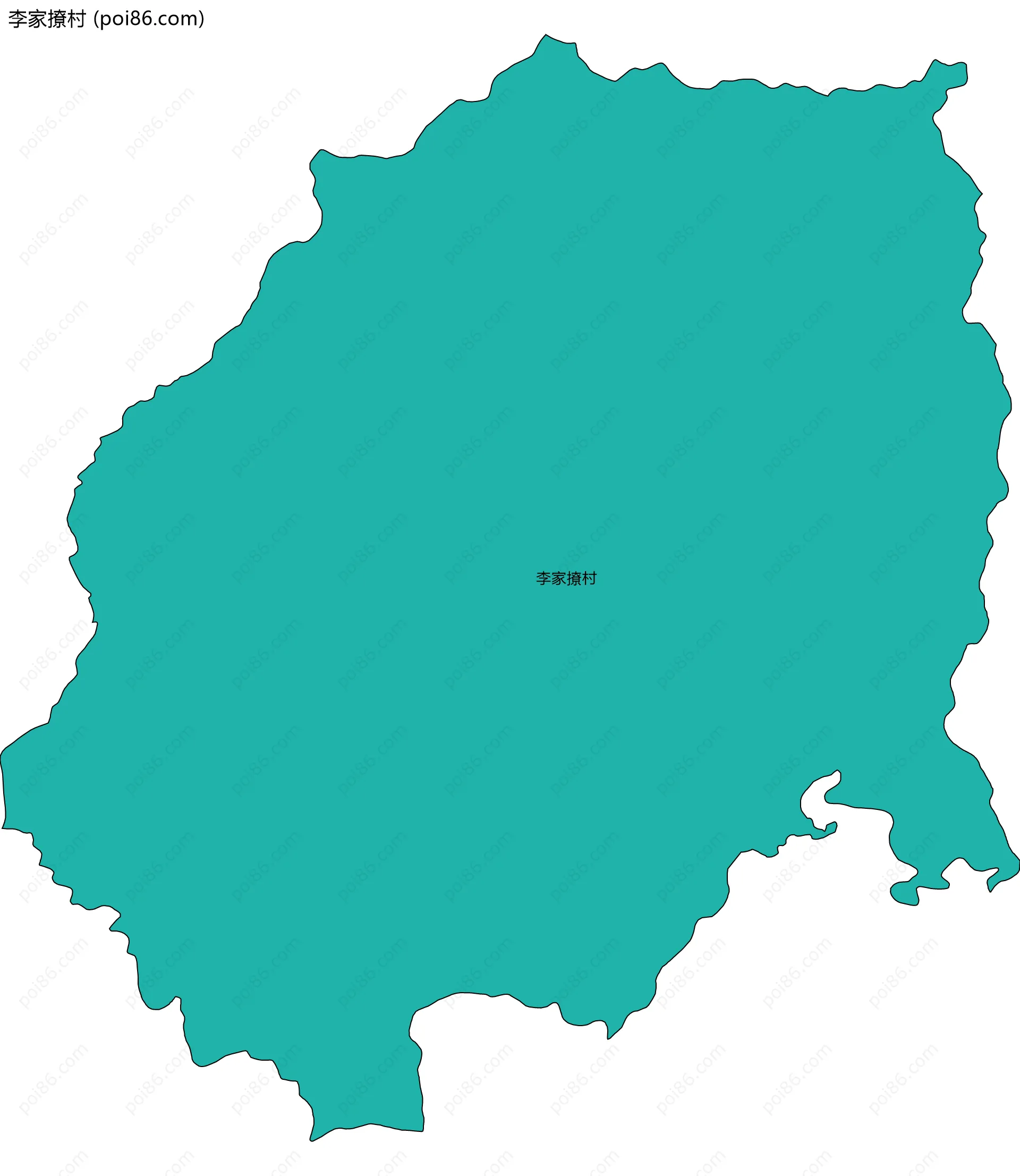 李家撩村边界地图
