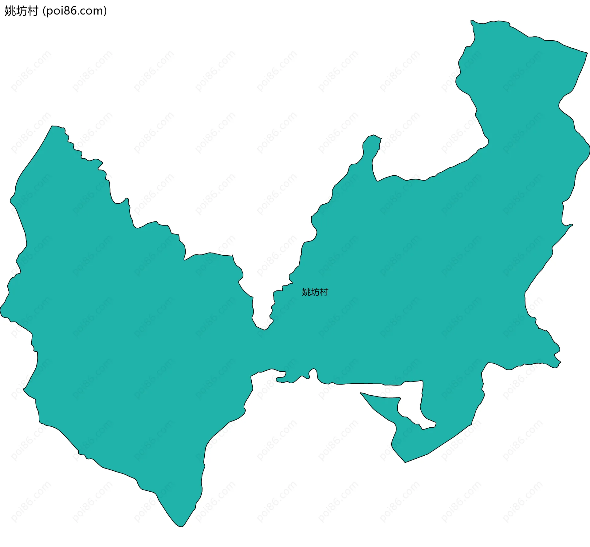 姚坊村边界地图