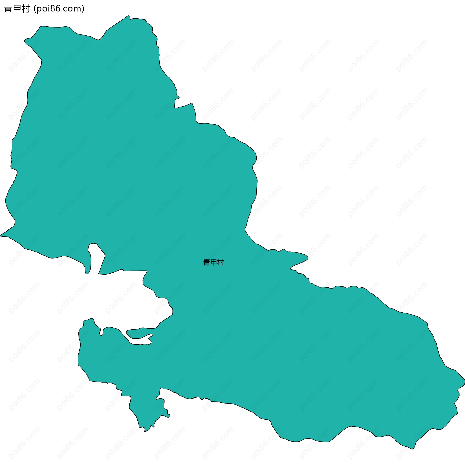 青甲村边界地图