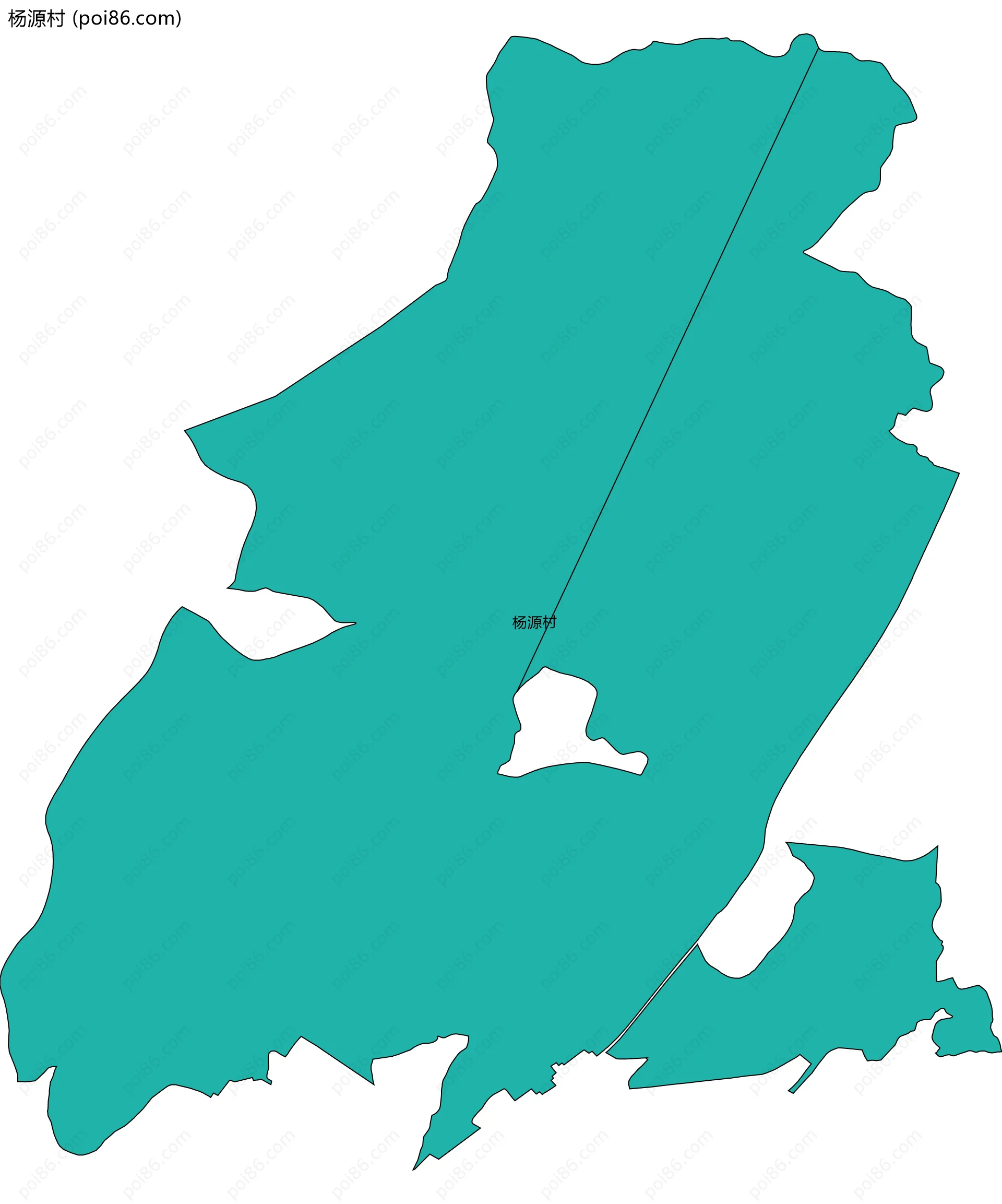 杨源村边界地图