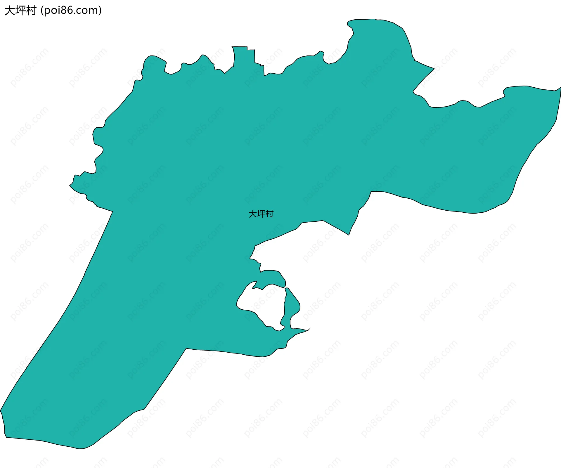 大坪村边界地图