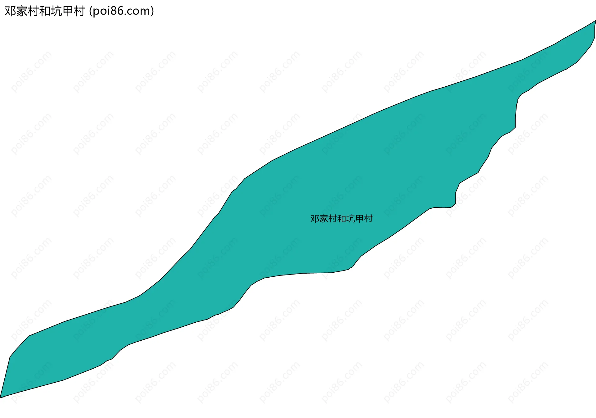 邓家村和坑甲村边界地图