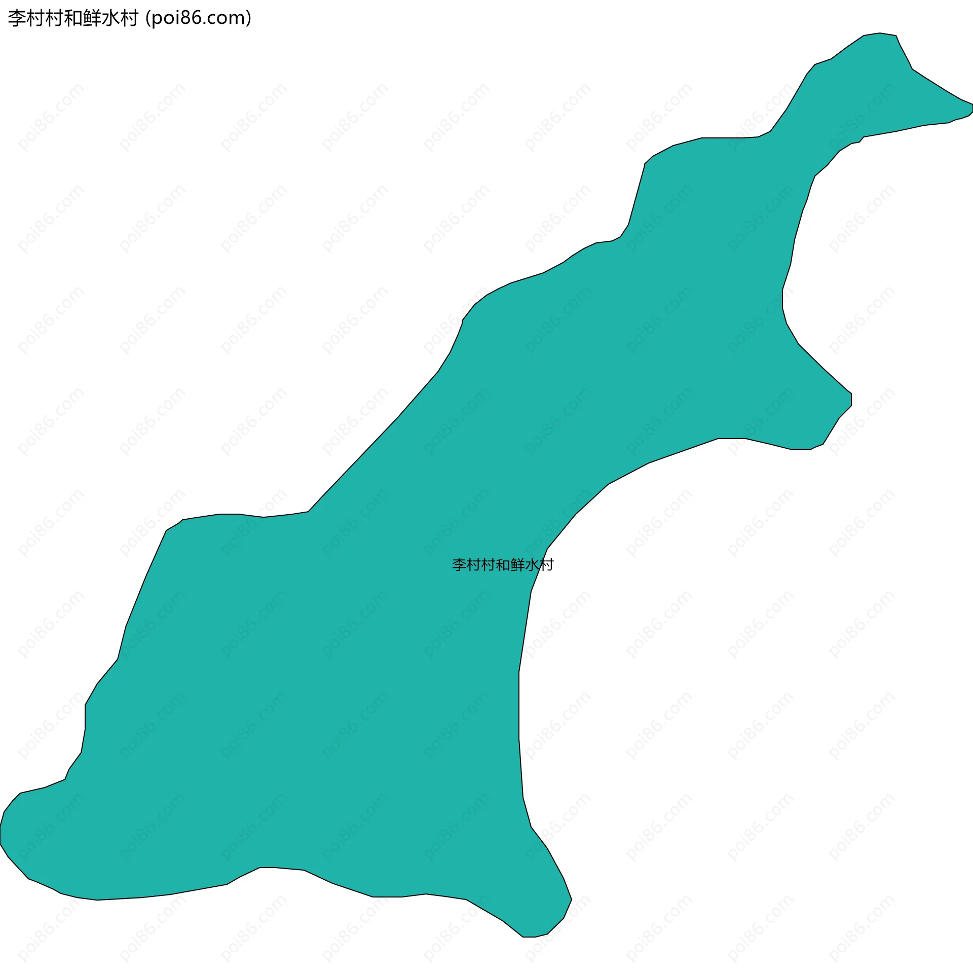 李村村和鲜水村边界地图