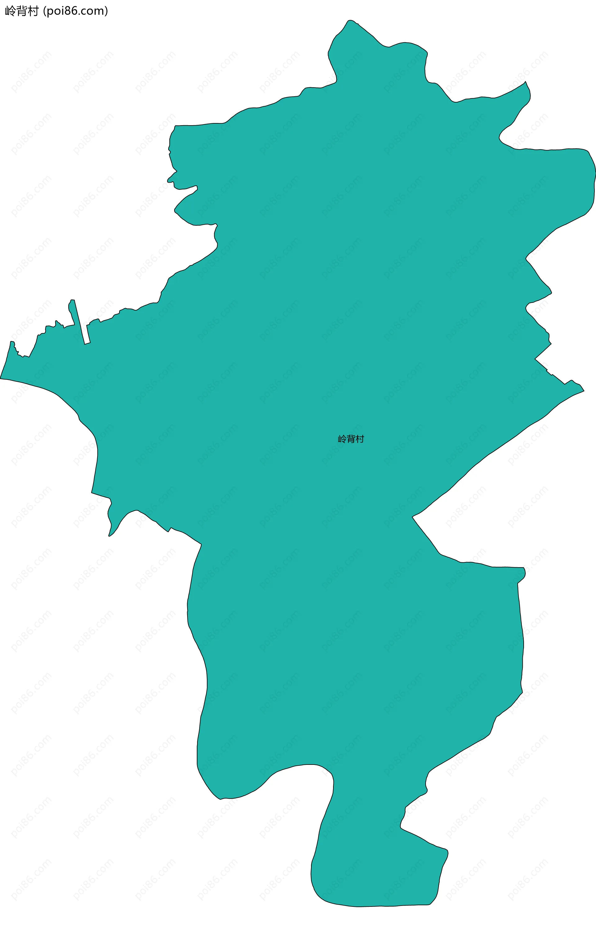 岭背村边界地图