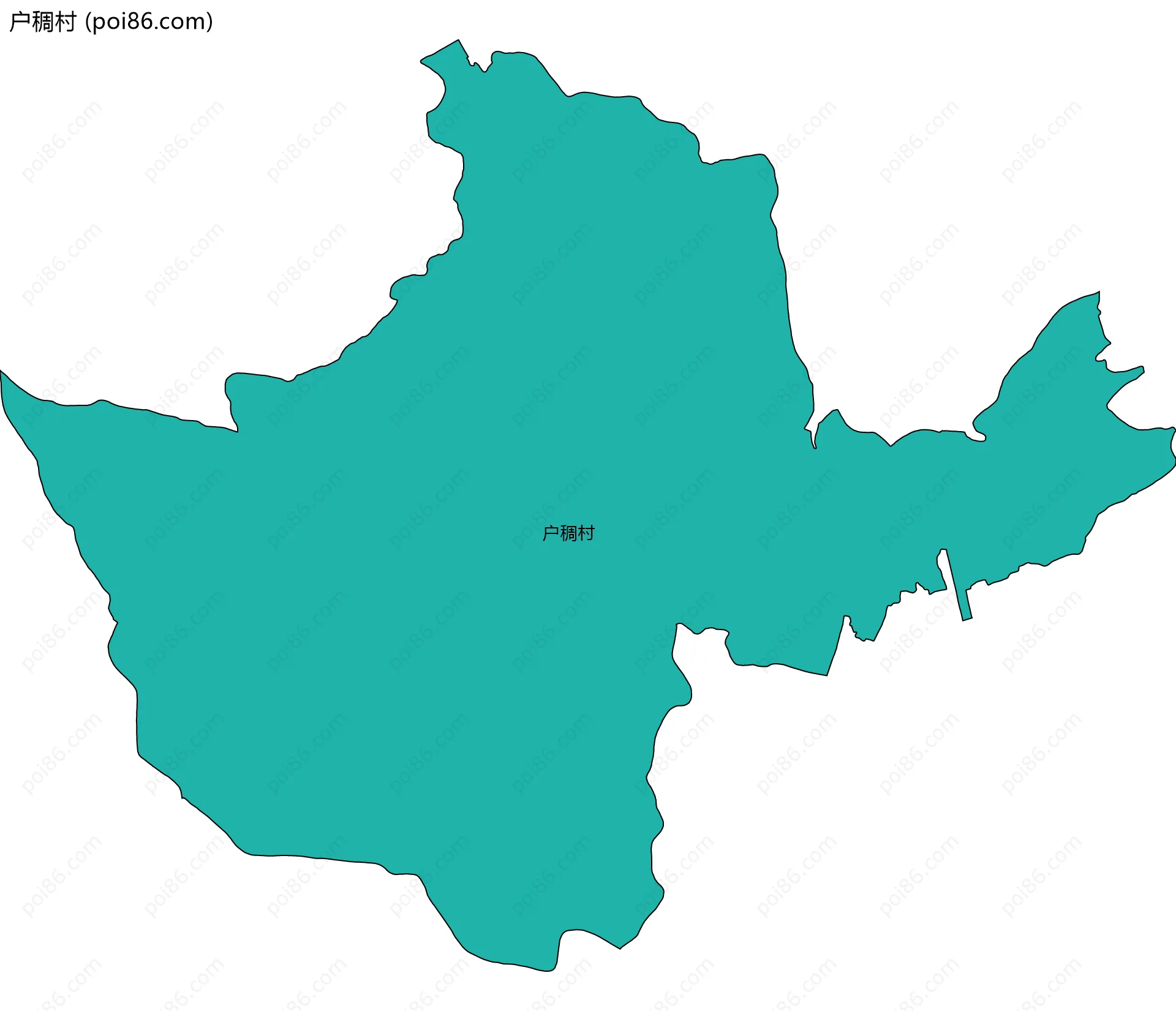 户稠村边界地图