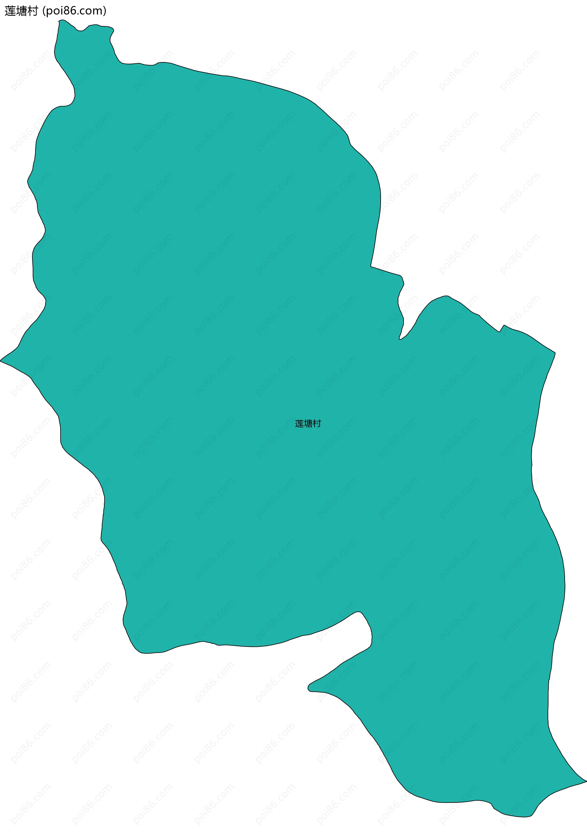 莲塘村边界地图