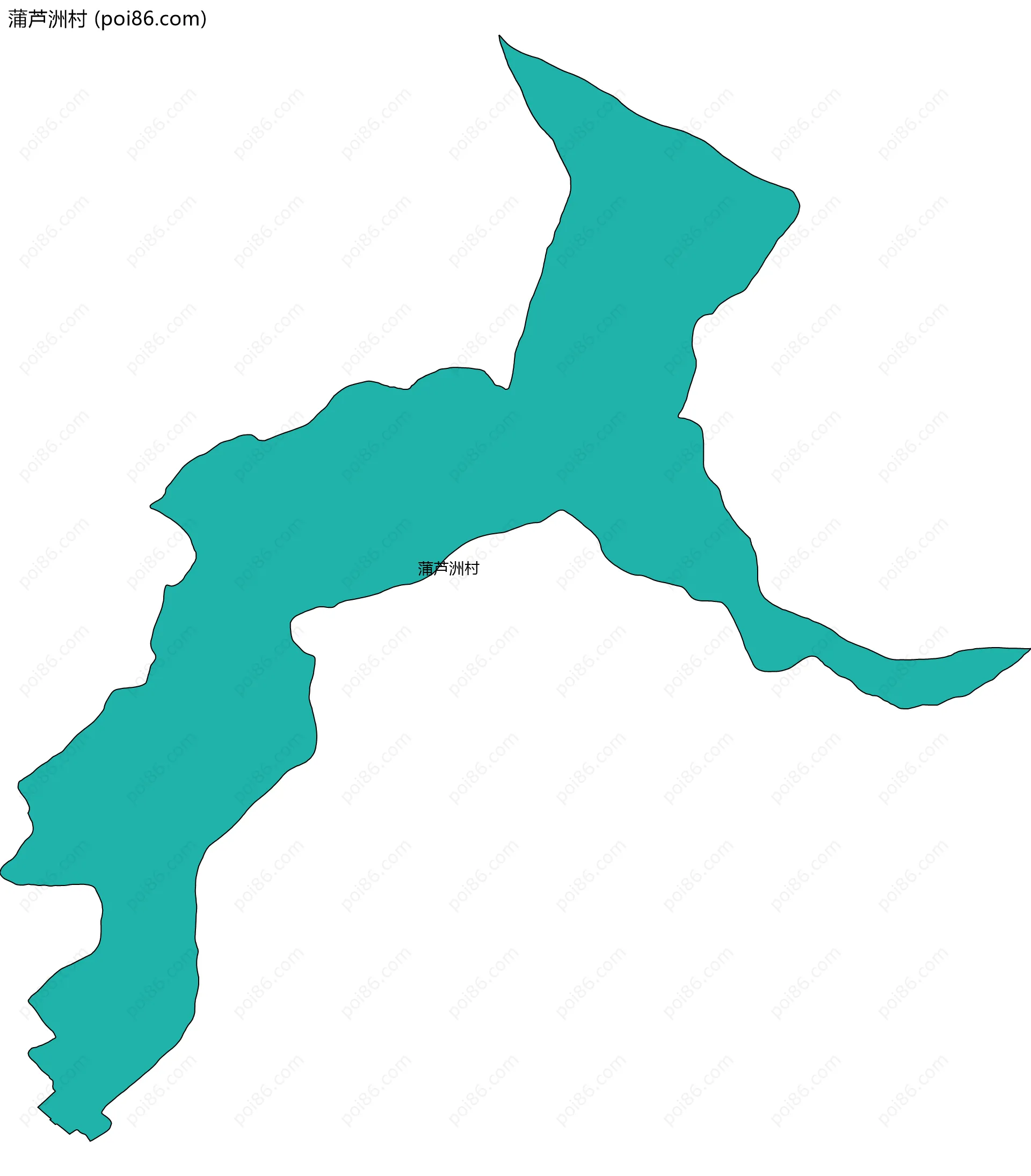 蒲芦洲村边界地图