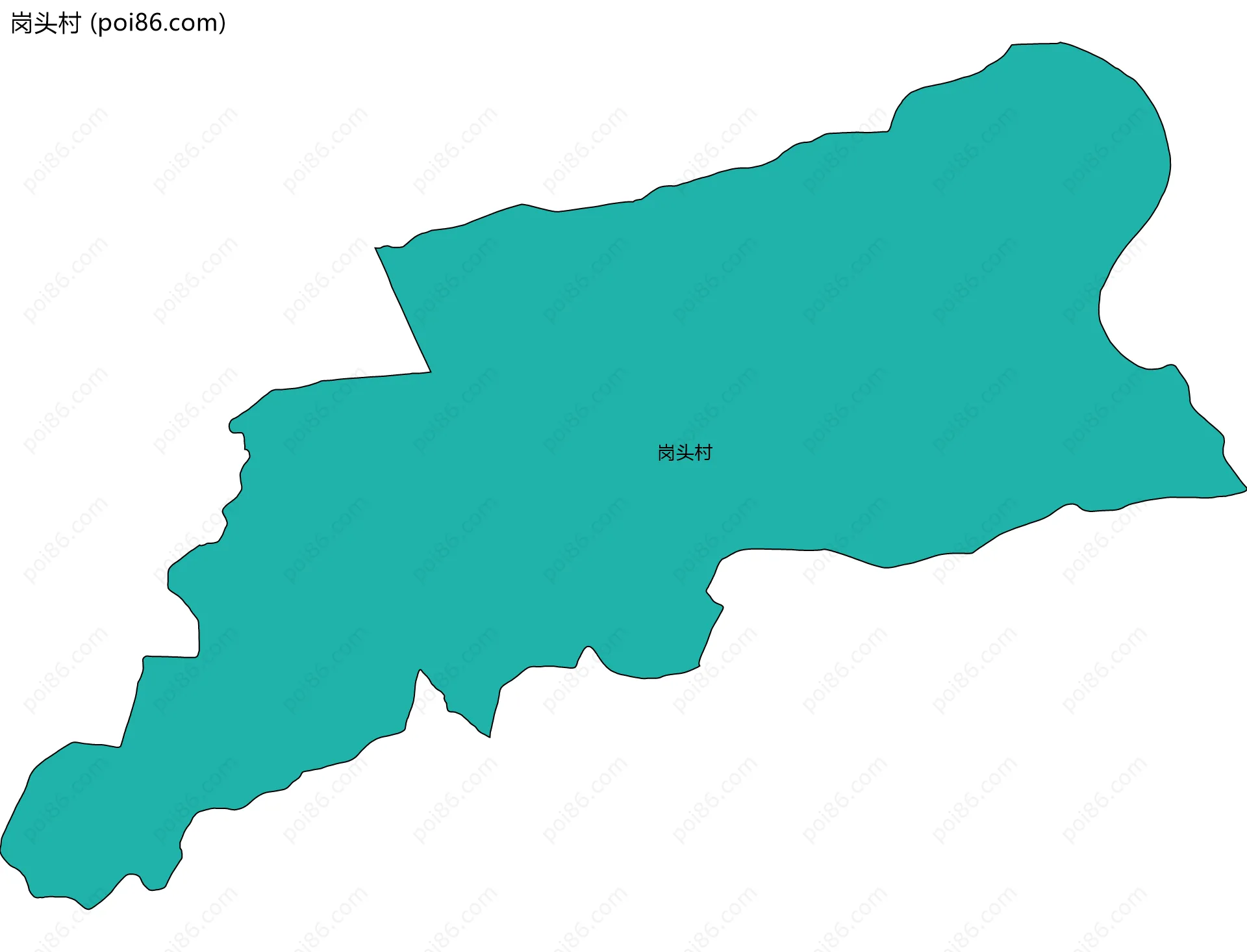 岗头村边界地图