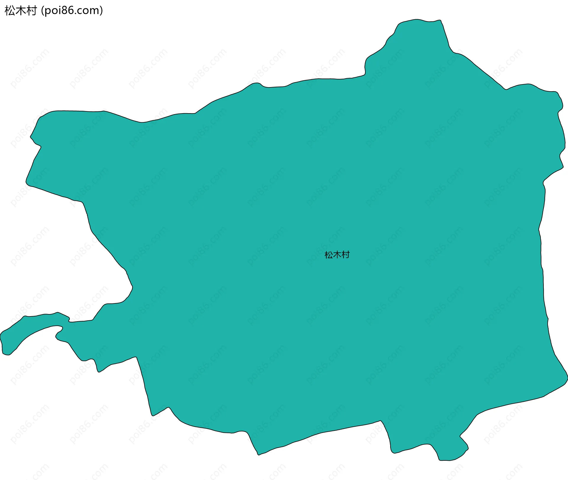松木村边界地图