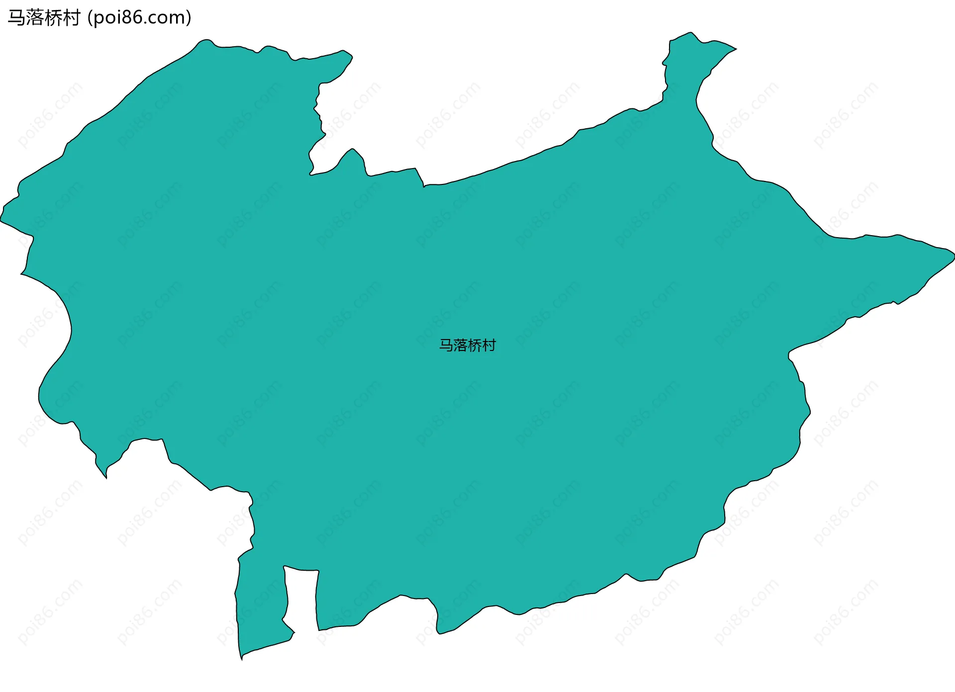 马落桥村边界地图