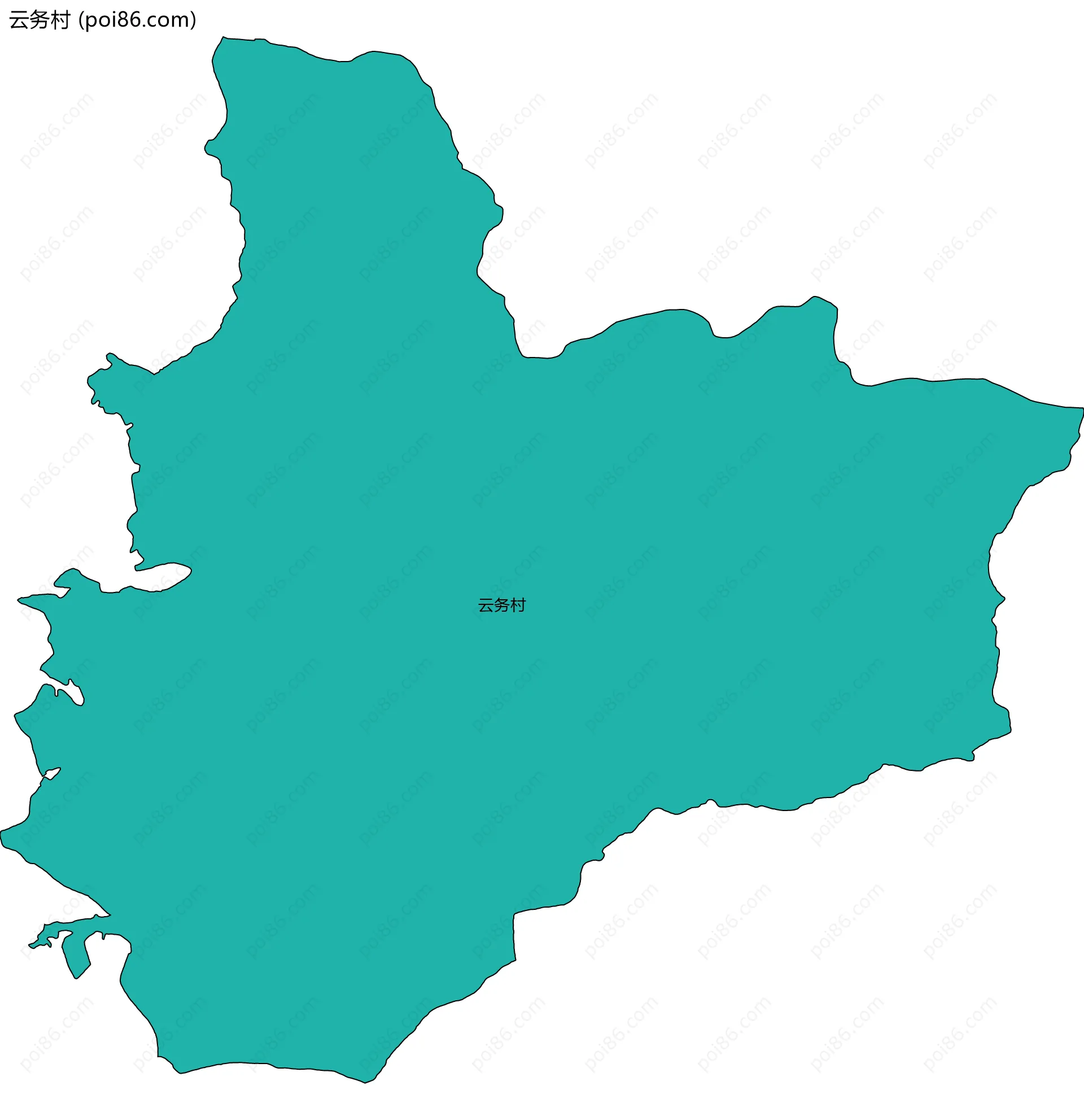 云务村边界地图
