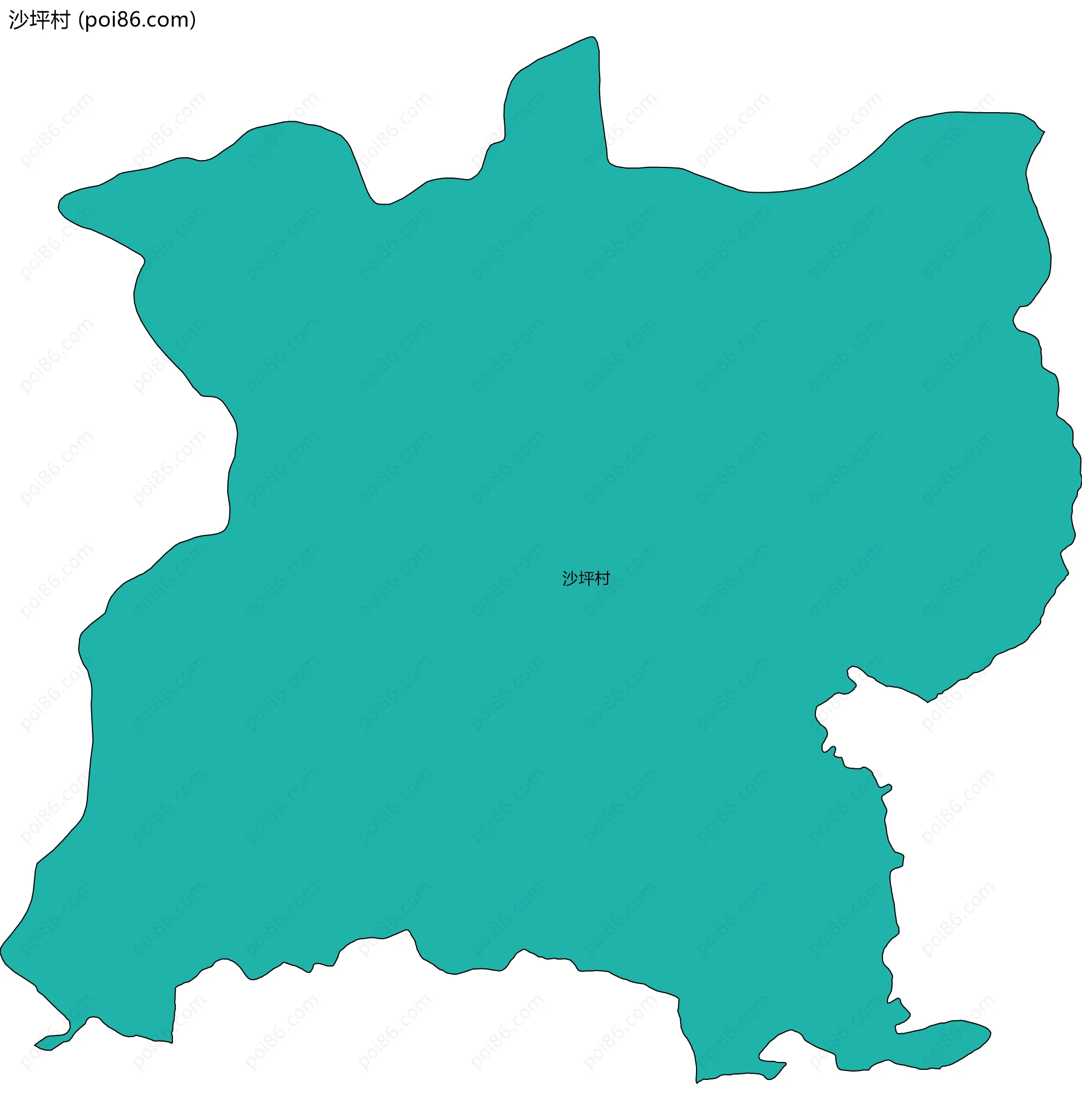 沙坪村边界地图