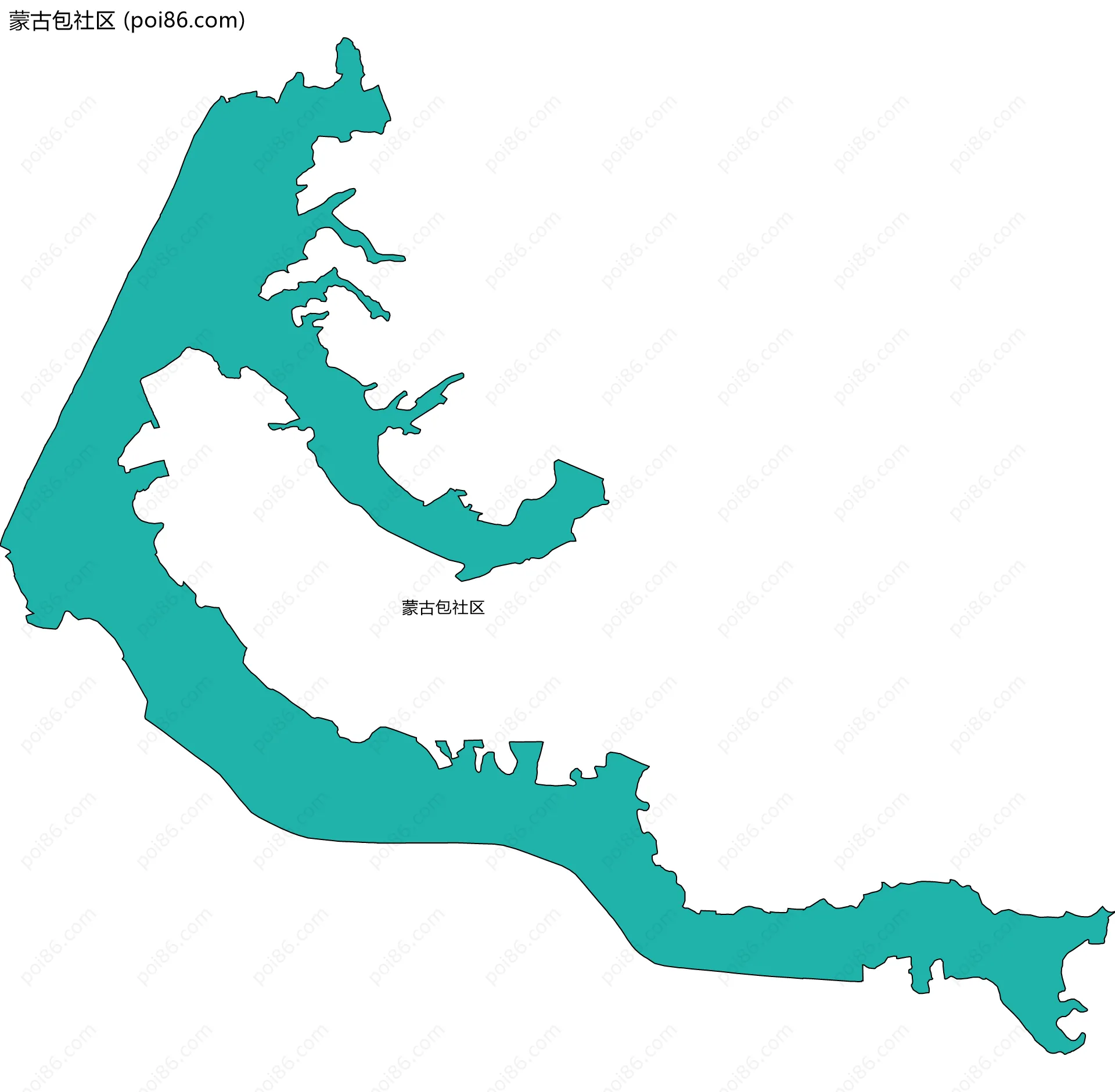 蒙古包社区边界地图