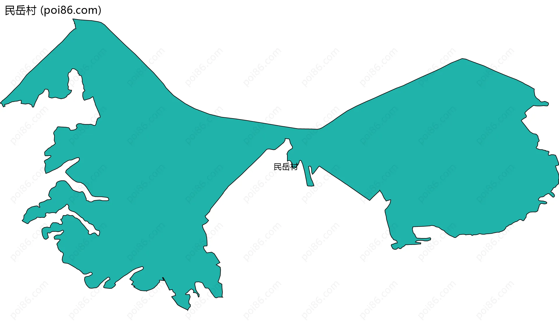 民岳村边界地图