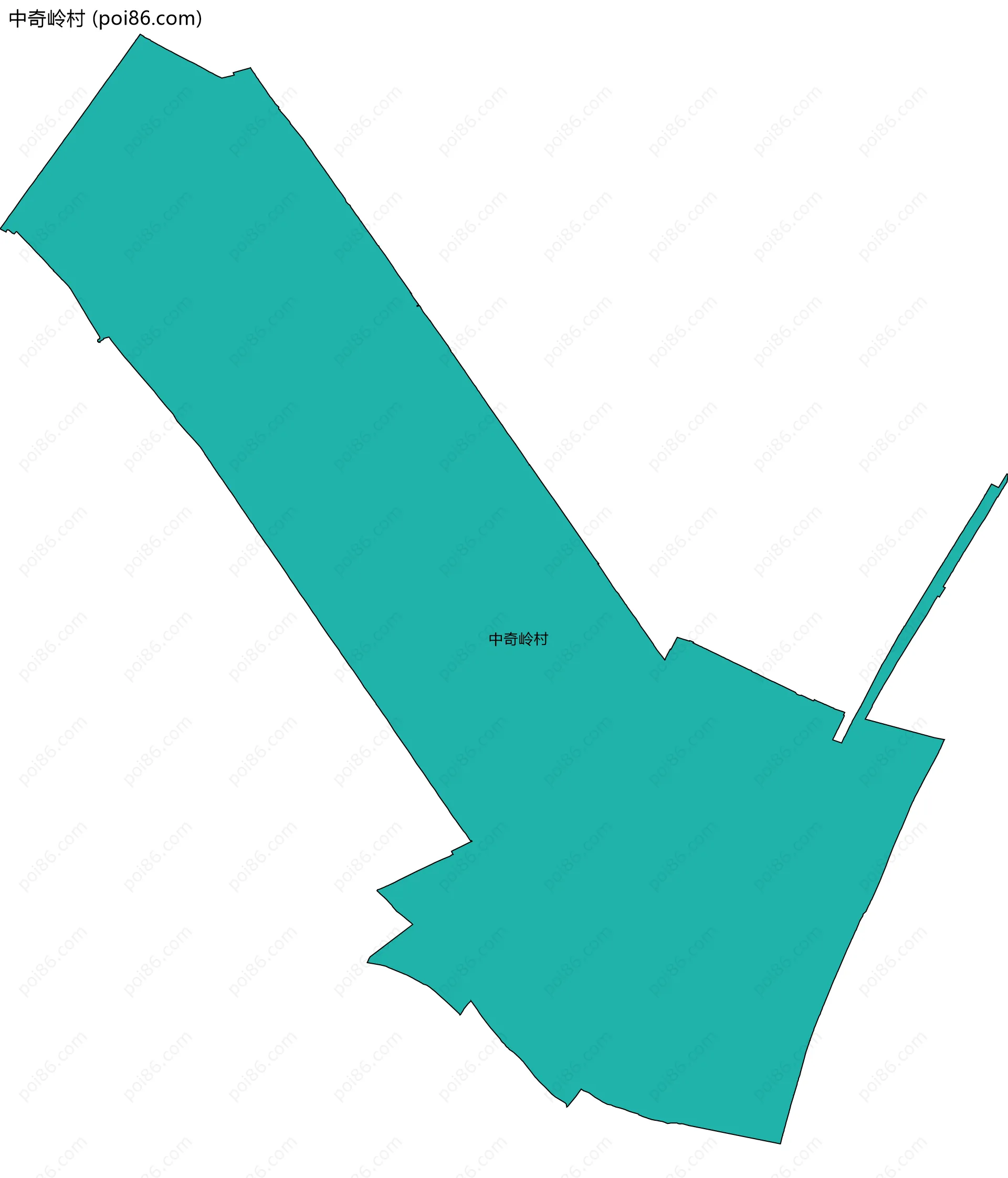 中奇岭村边界地图