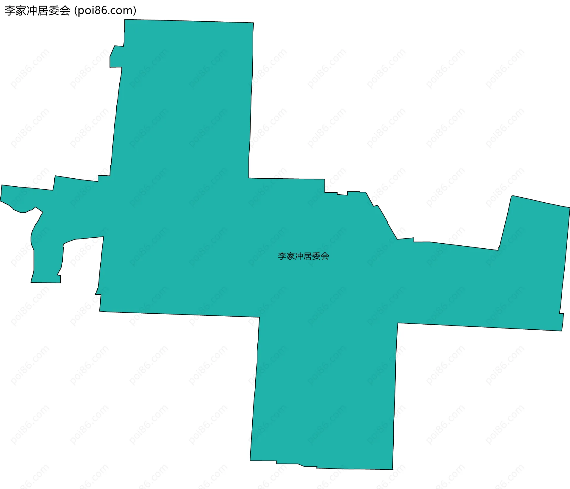 李家冲居委会边界地图
