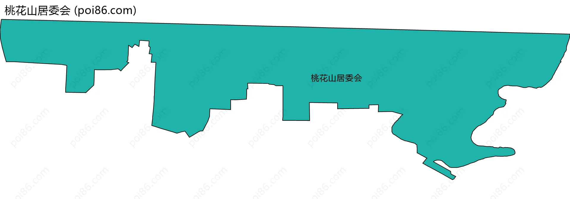 桃花山居委会边界地图