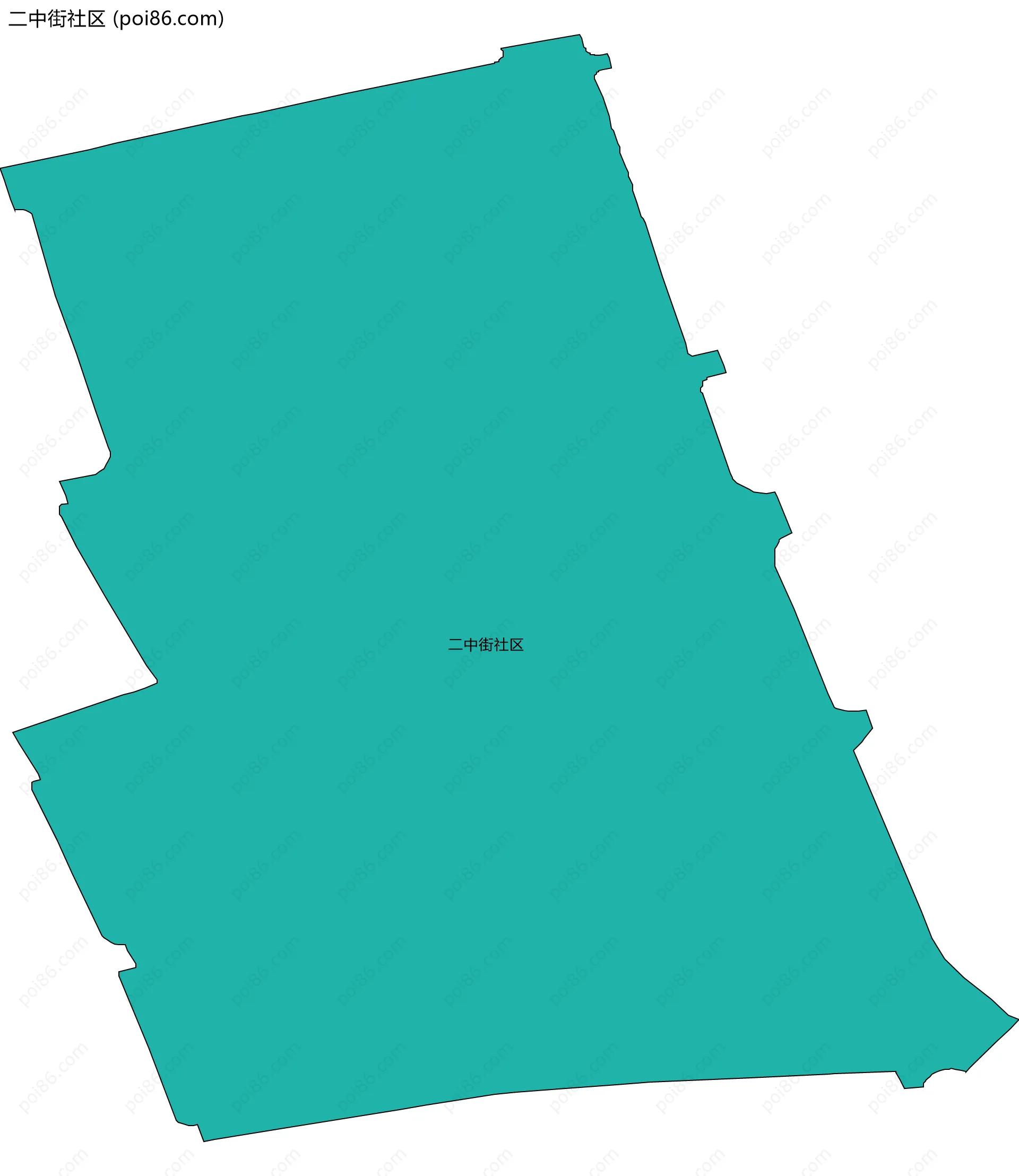 二中街社区边界地图