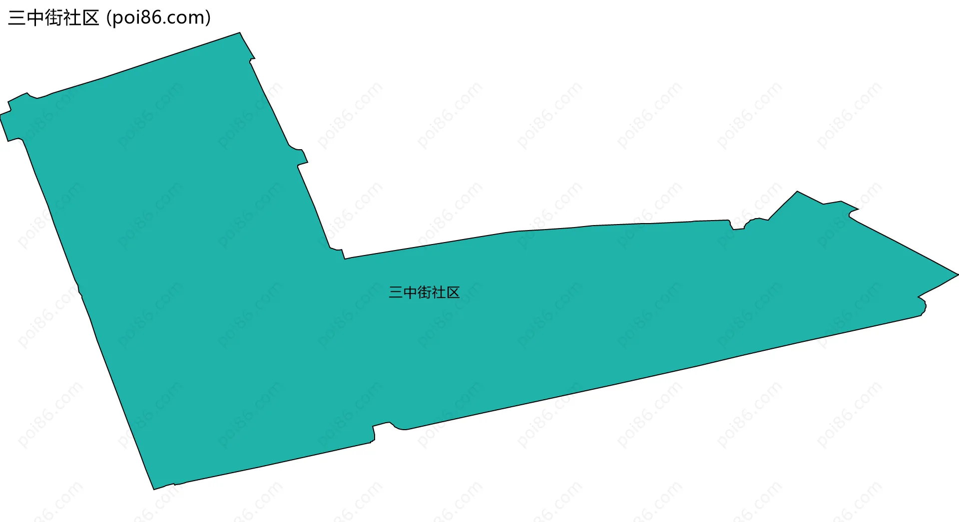 三中街社区边界地图