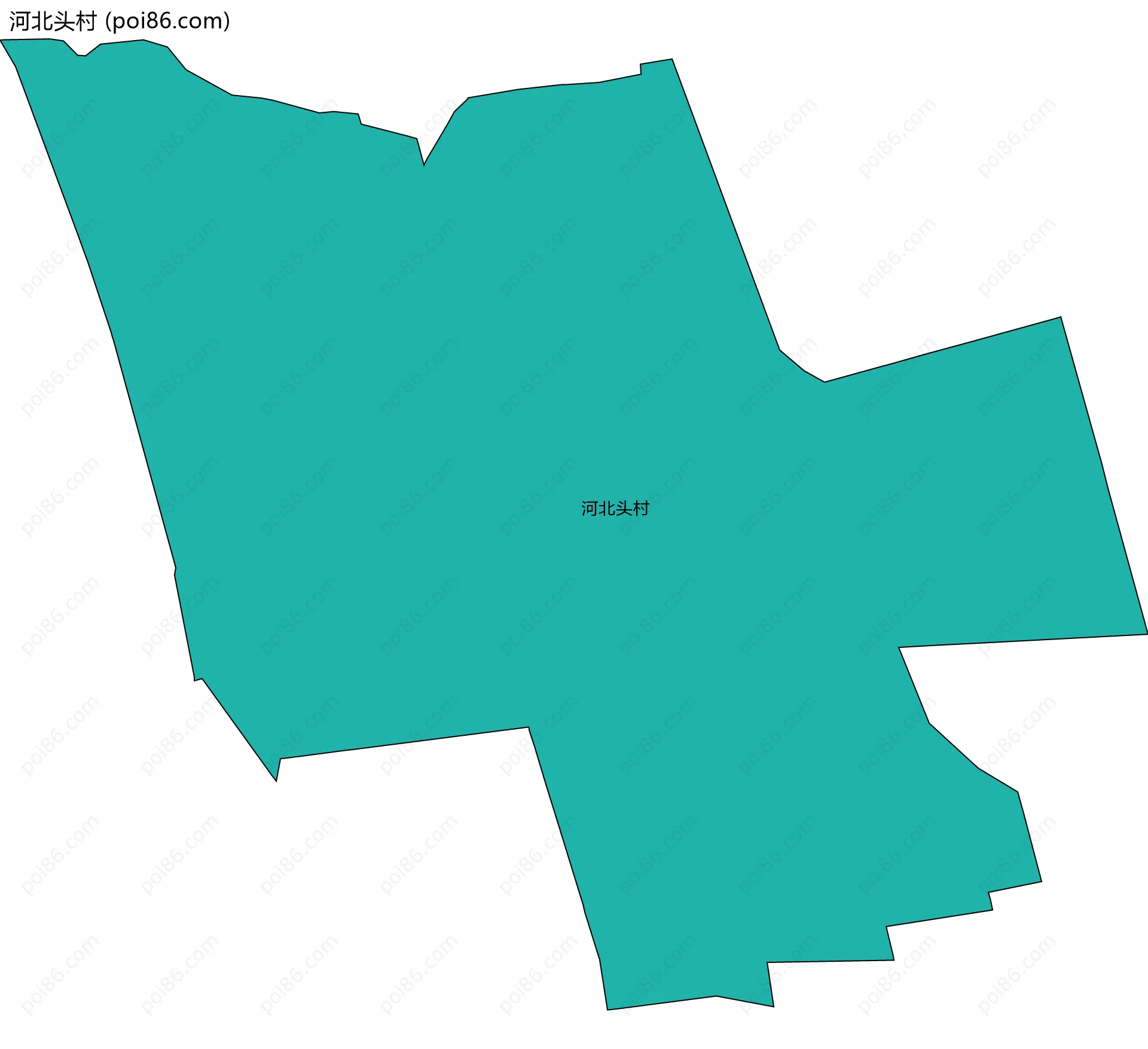 河北头村边界地图