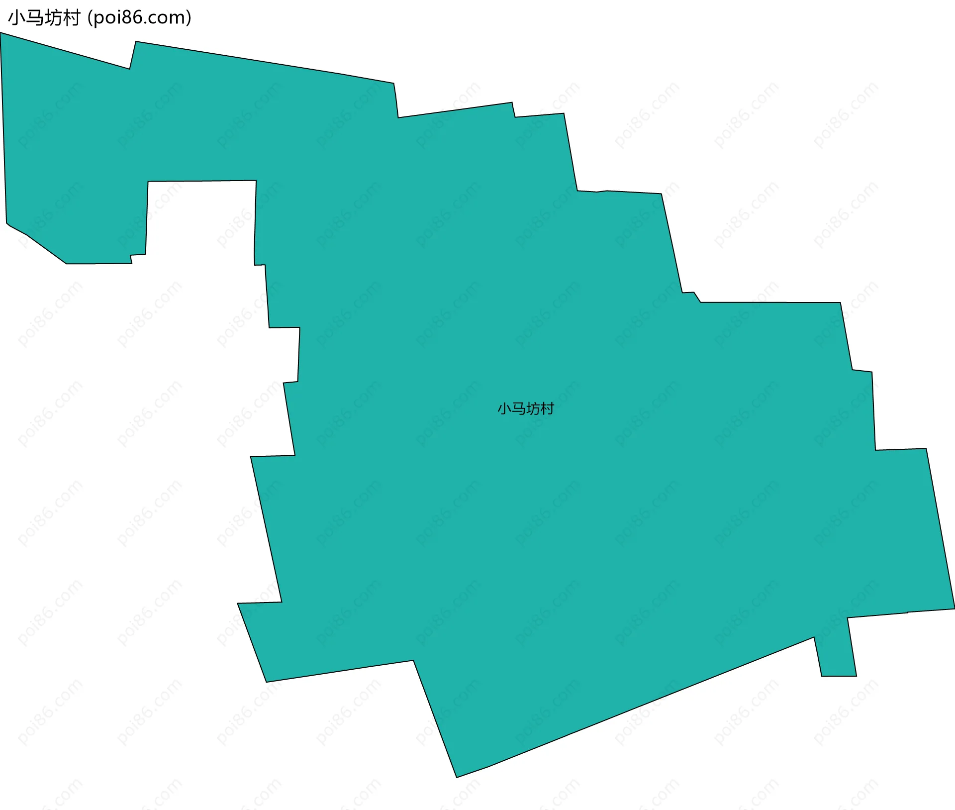 小马坊村边界地图
