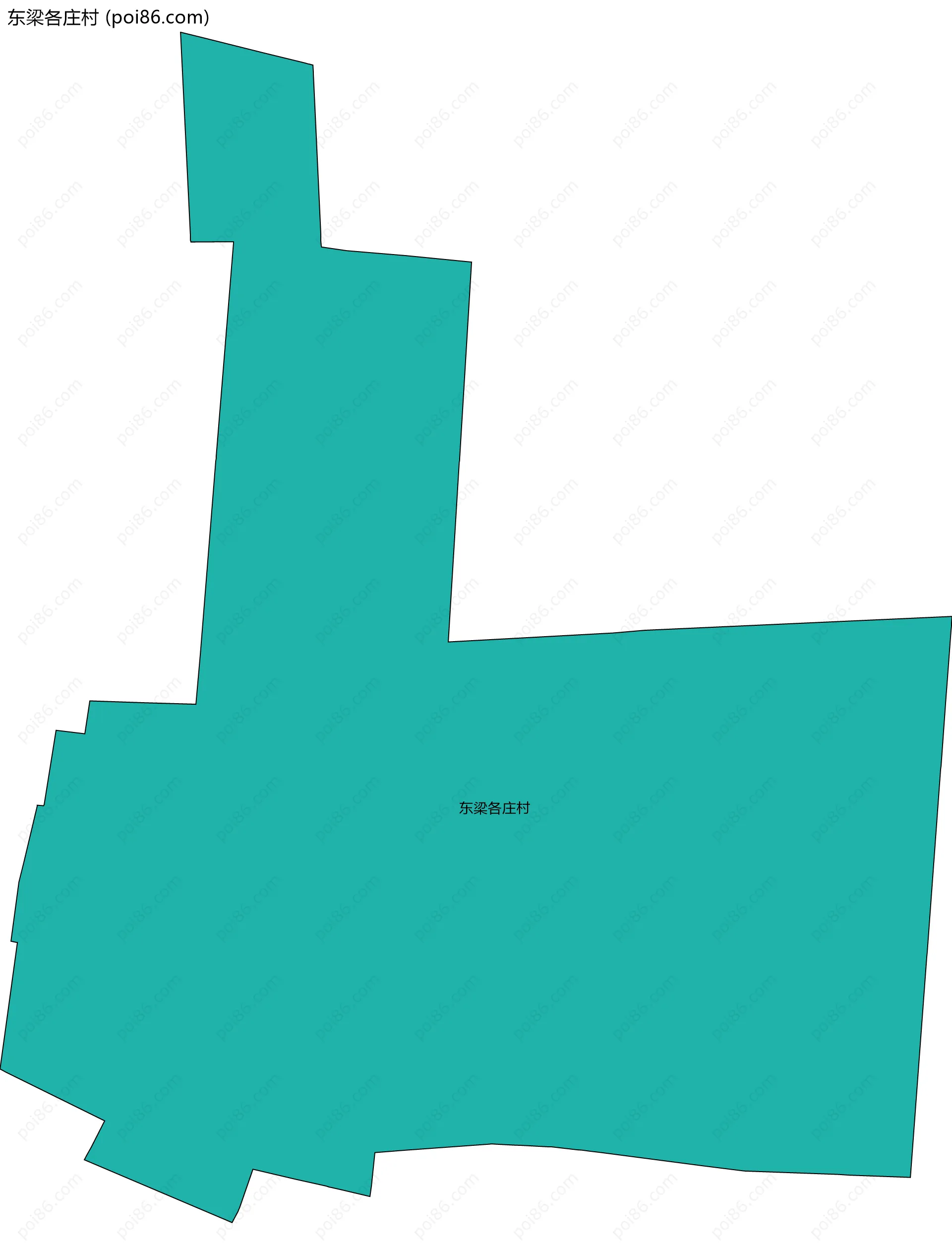 东梁各庄村边界地图