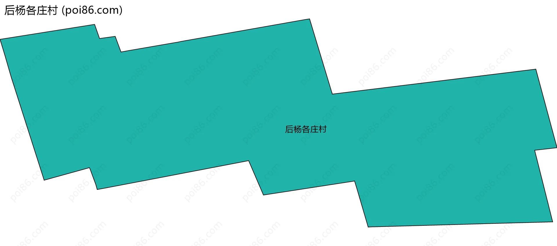 后杨各庄村边界地图