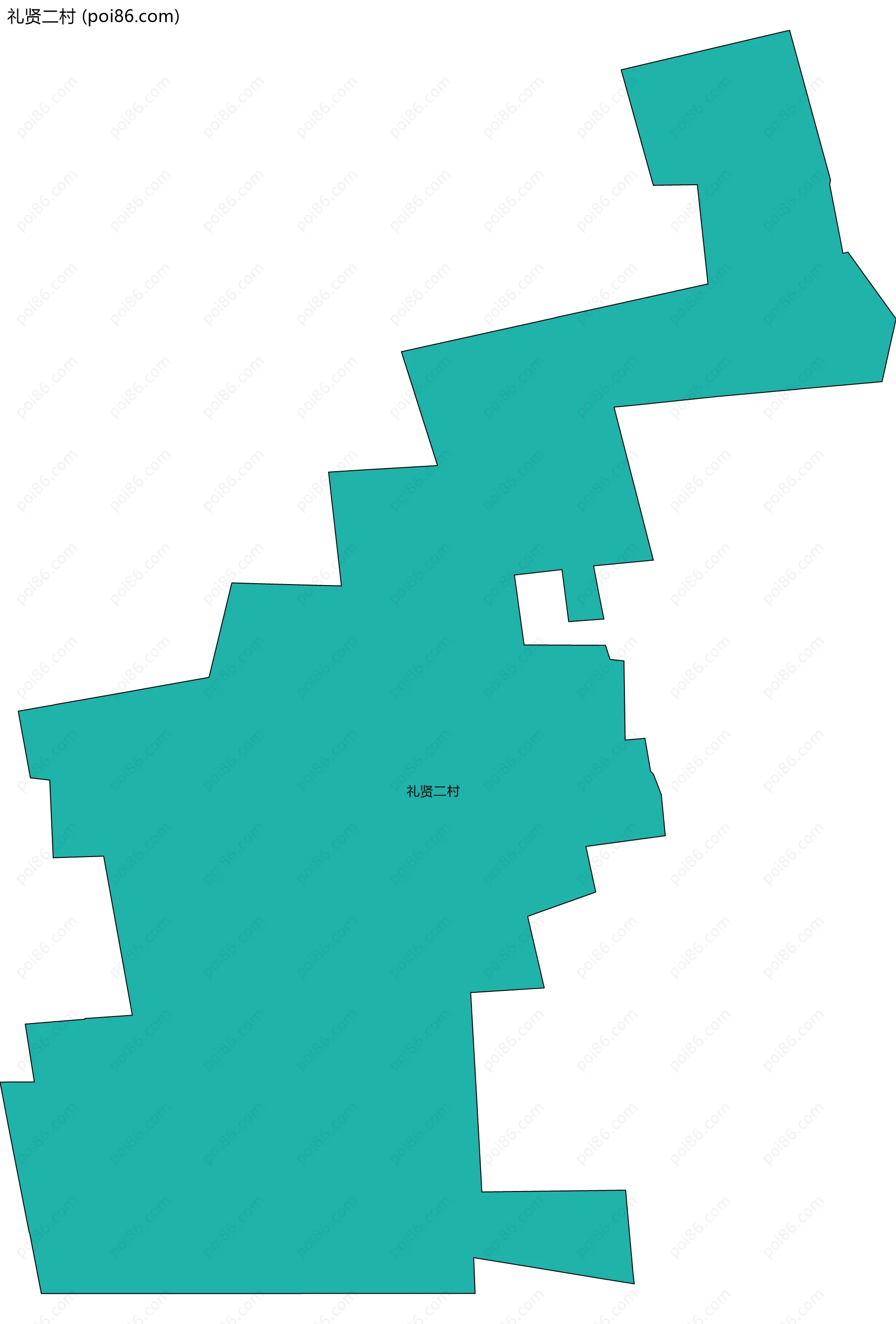 礼贤二村边界地图