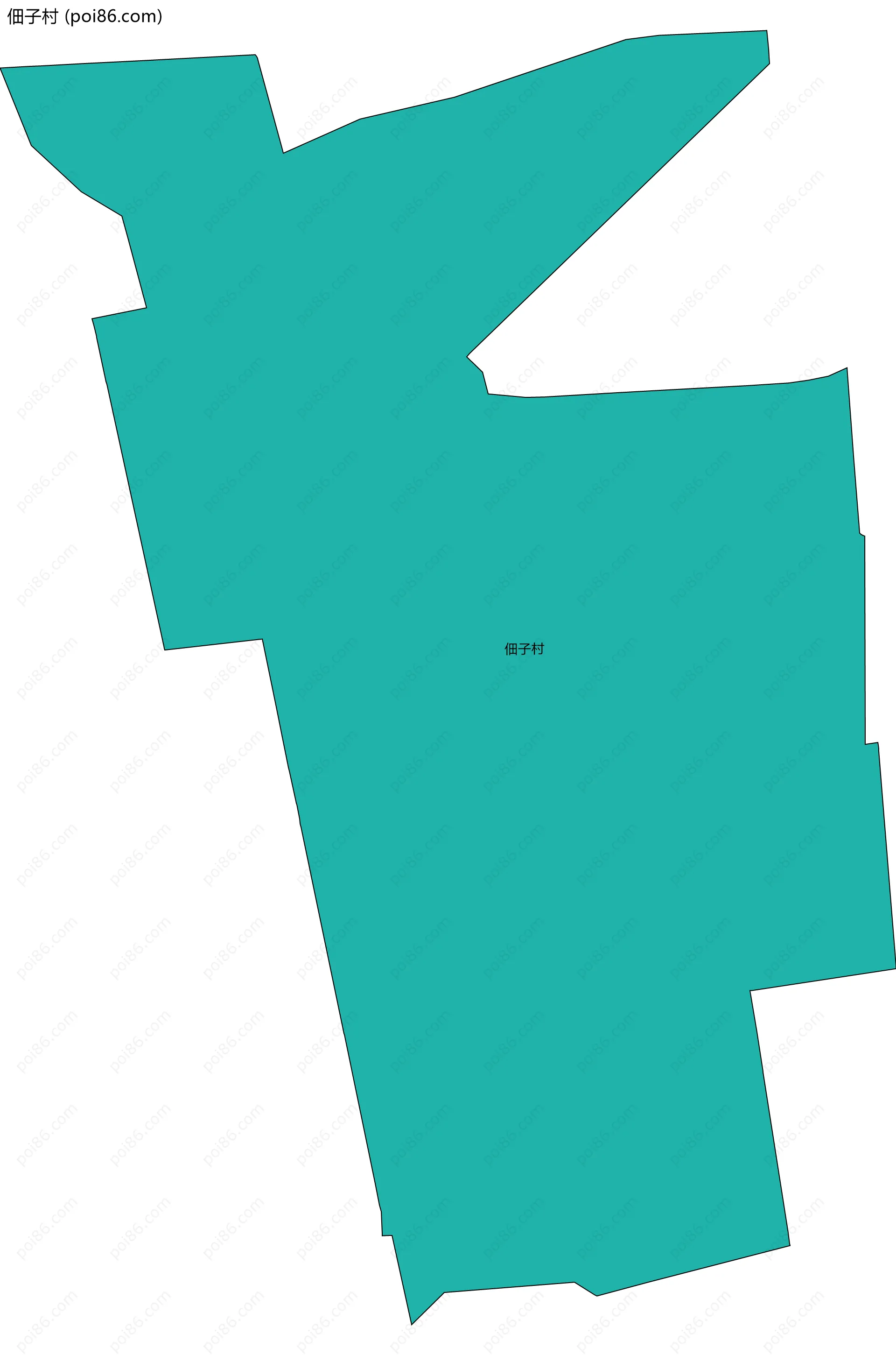 佃子村边界地图