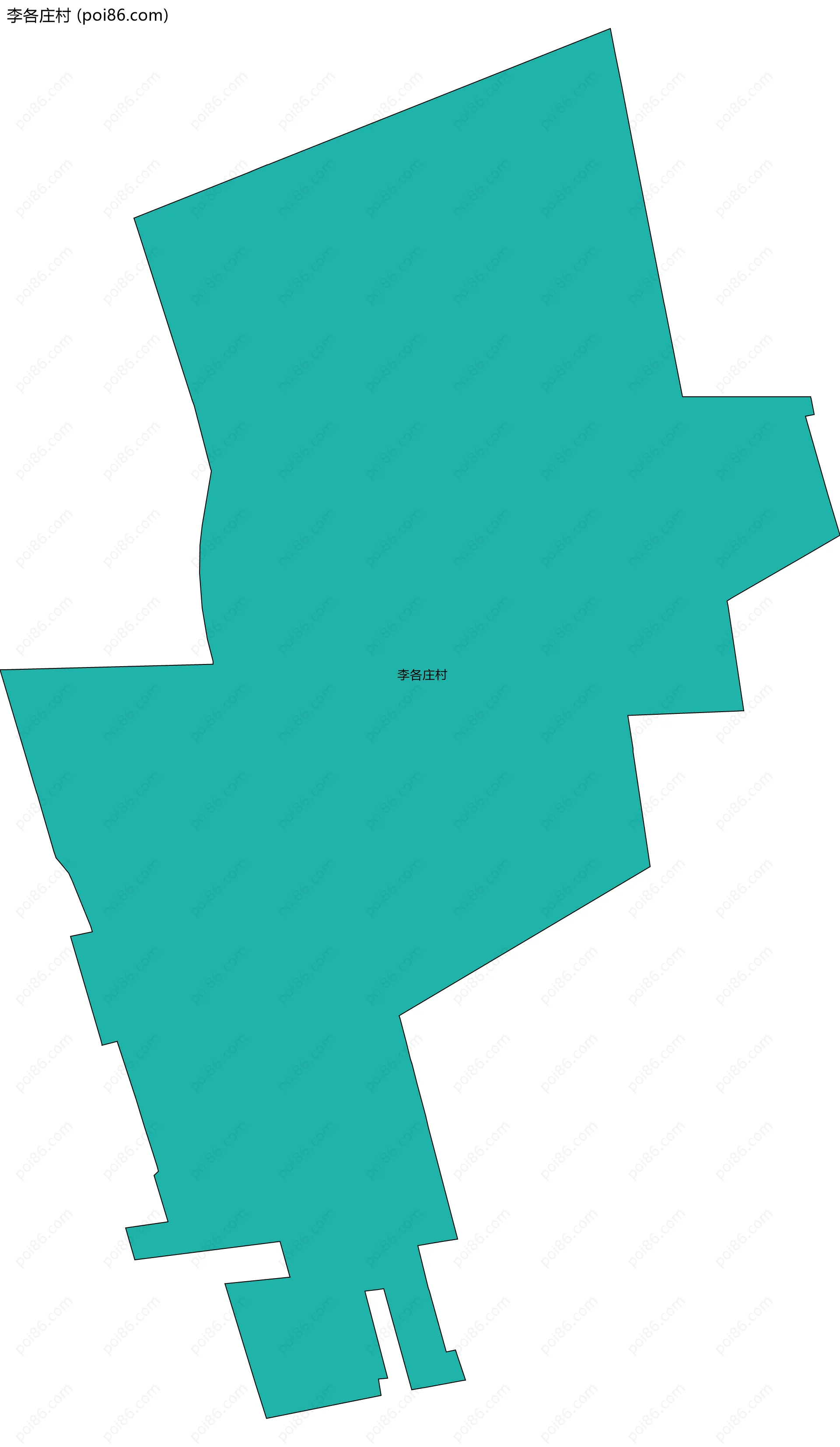 李各庄村边界地图