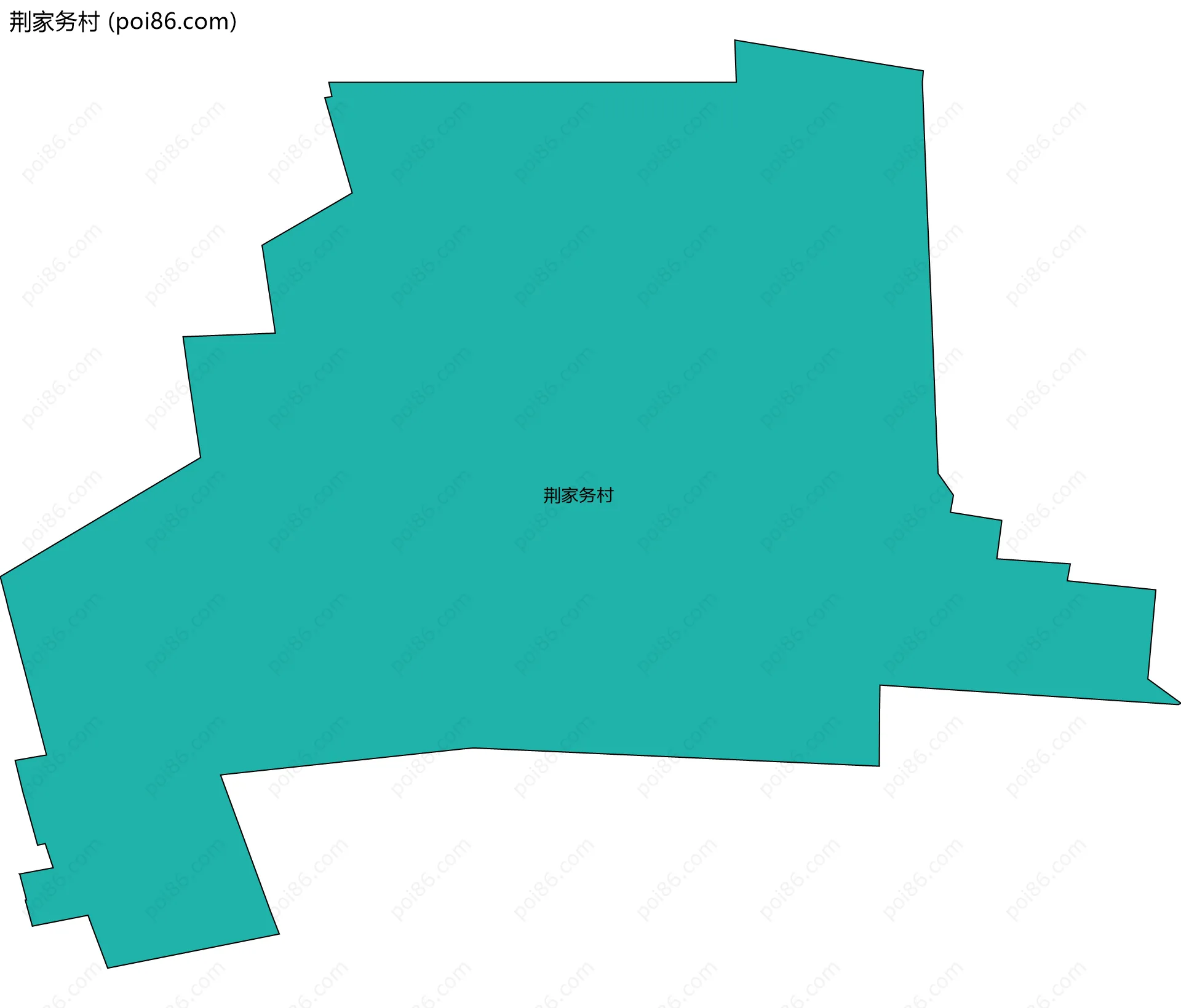 荆家务村边界地图