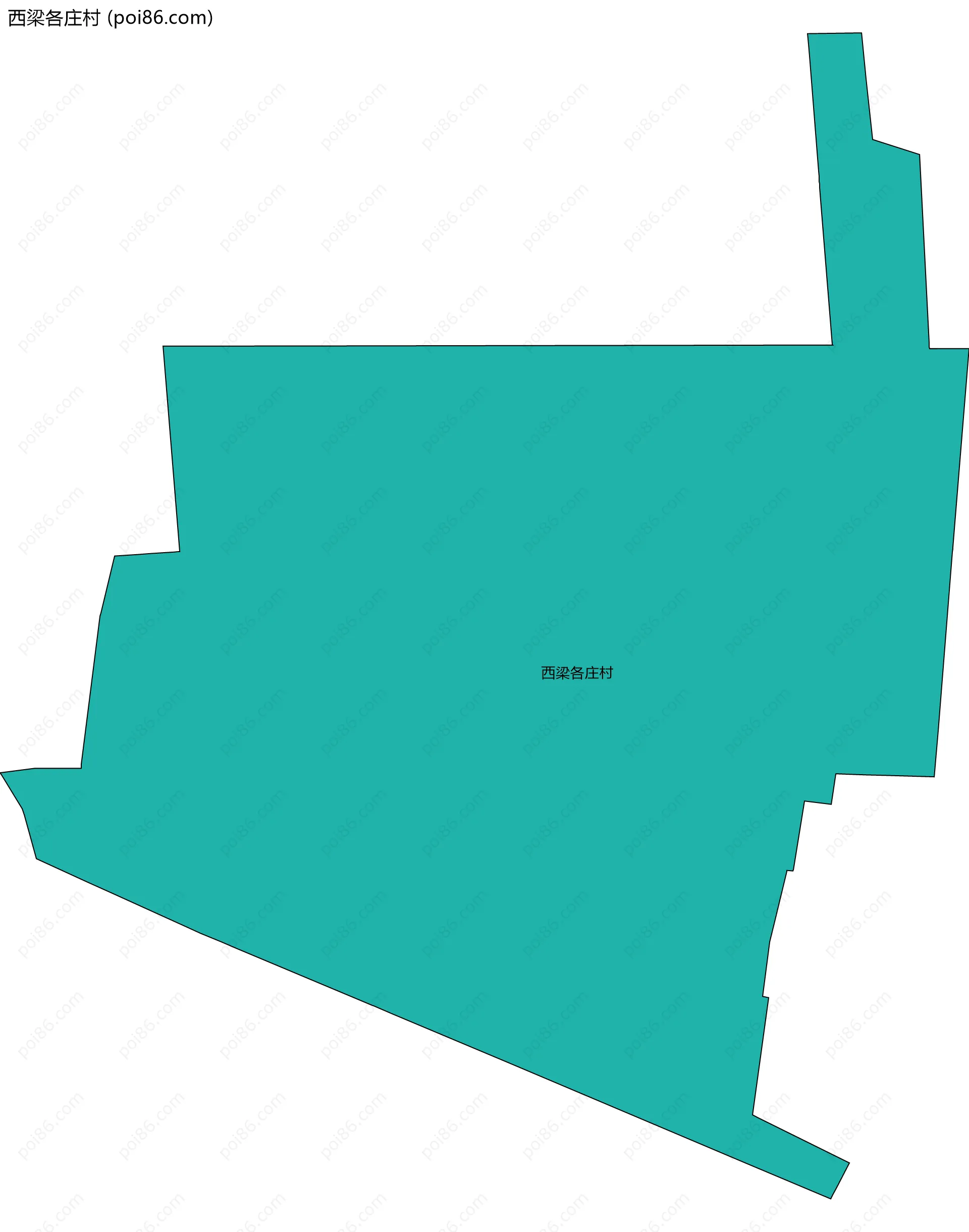 西梁各庄村边界地图