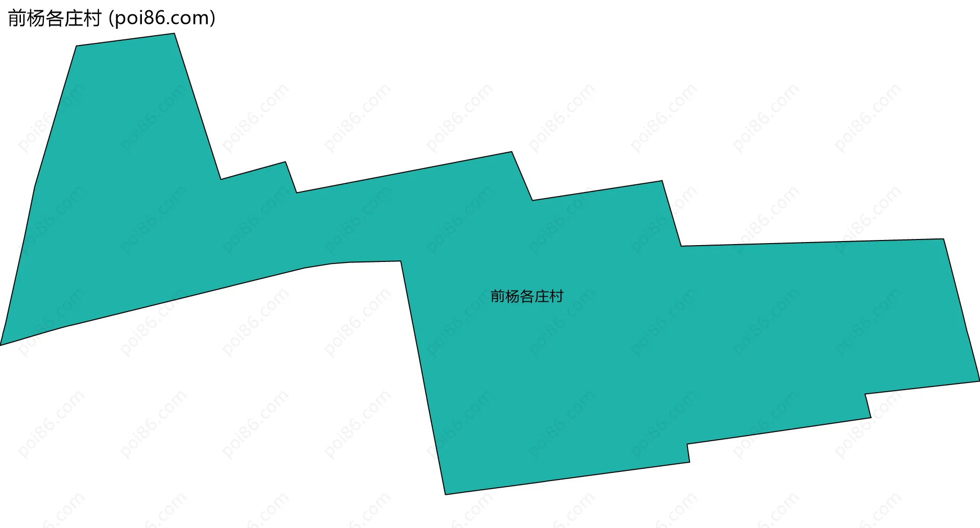 前杨各庄村边界地图