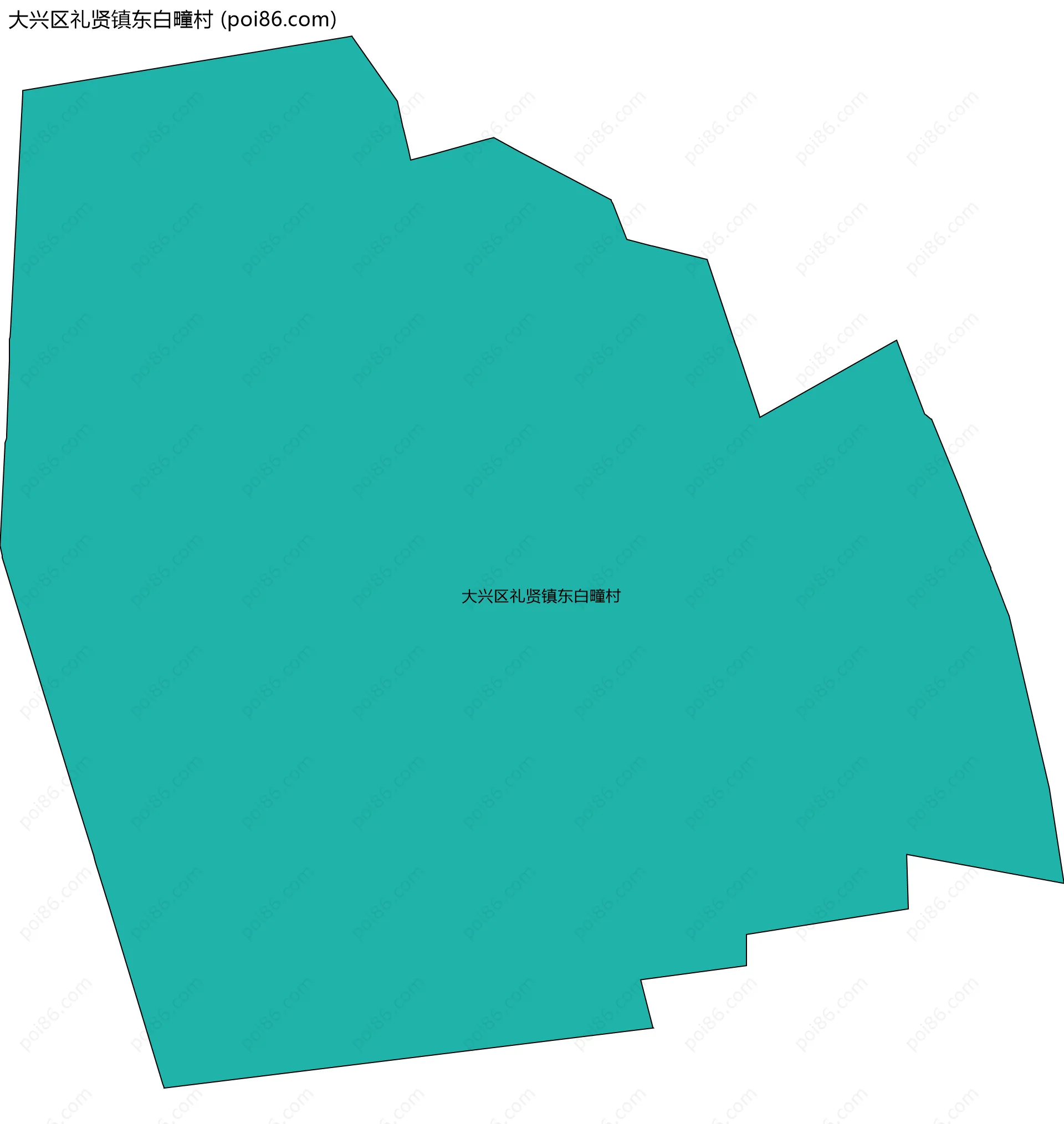 大兴区礼贤镇东白疃村边界地图