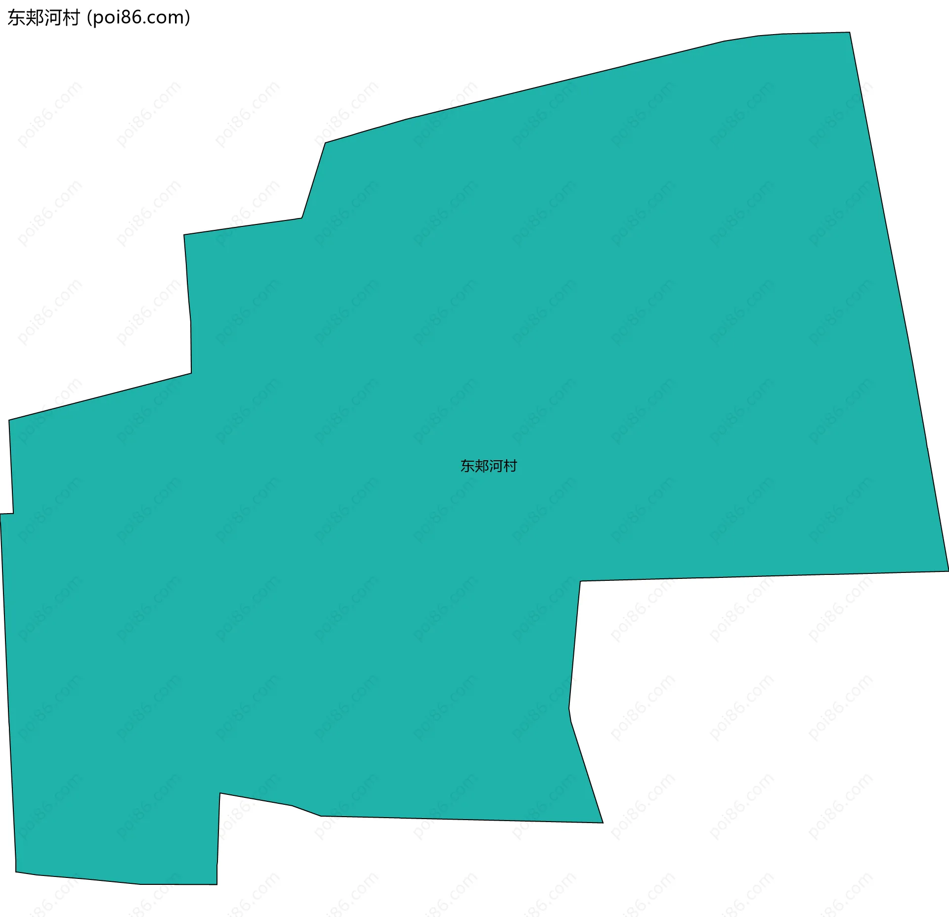 东郏河村边界地图