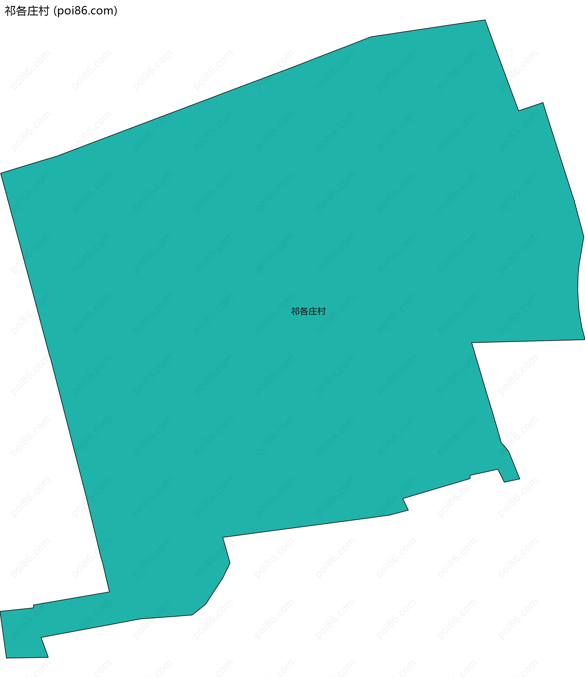 祁各庄村边界地图