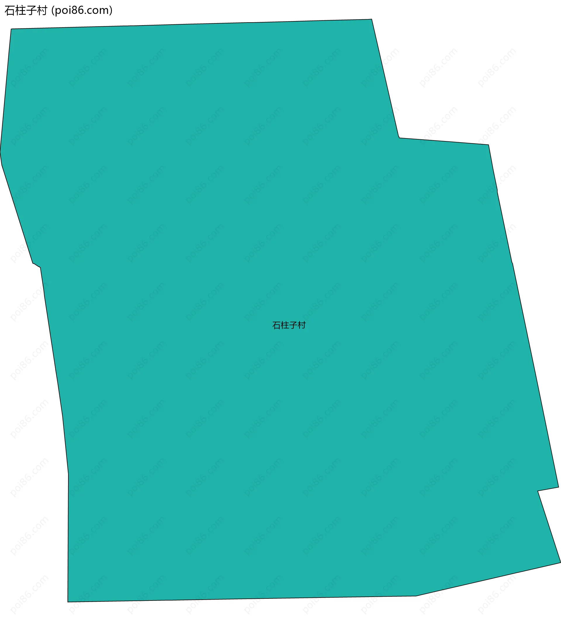 石柱子村边界地图