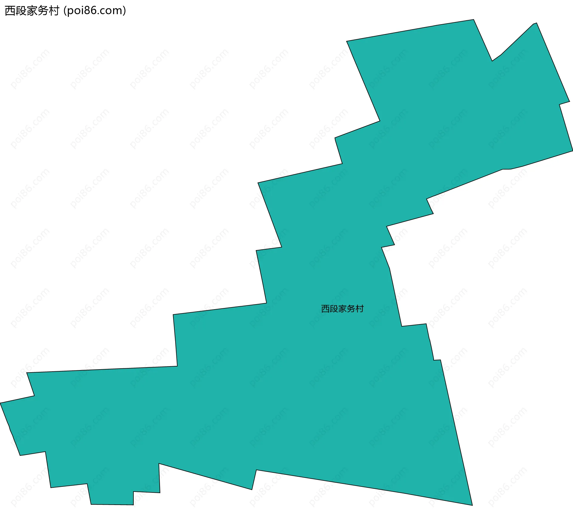 西段家务村边界地图